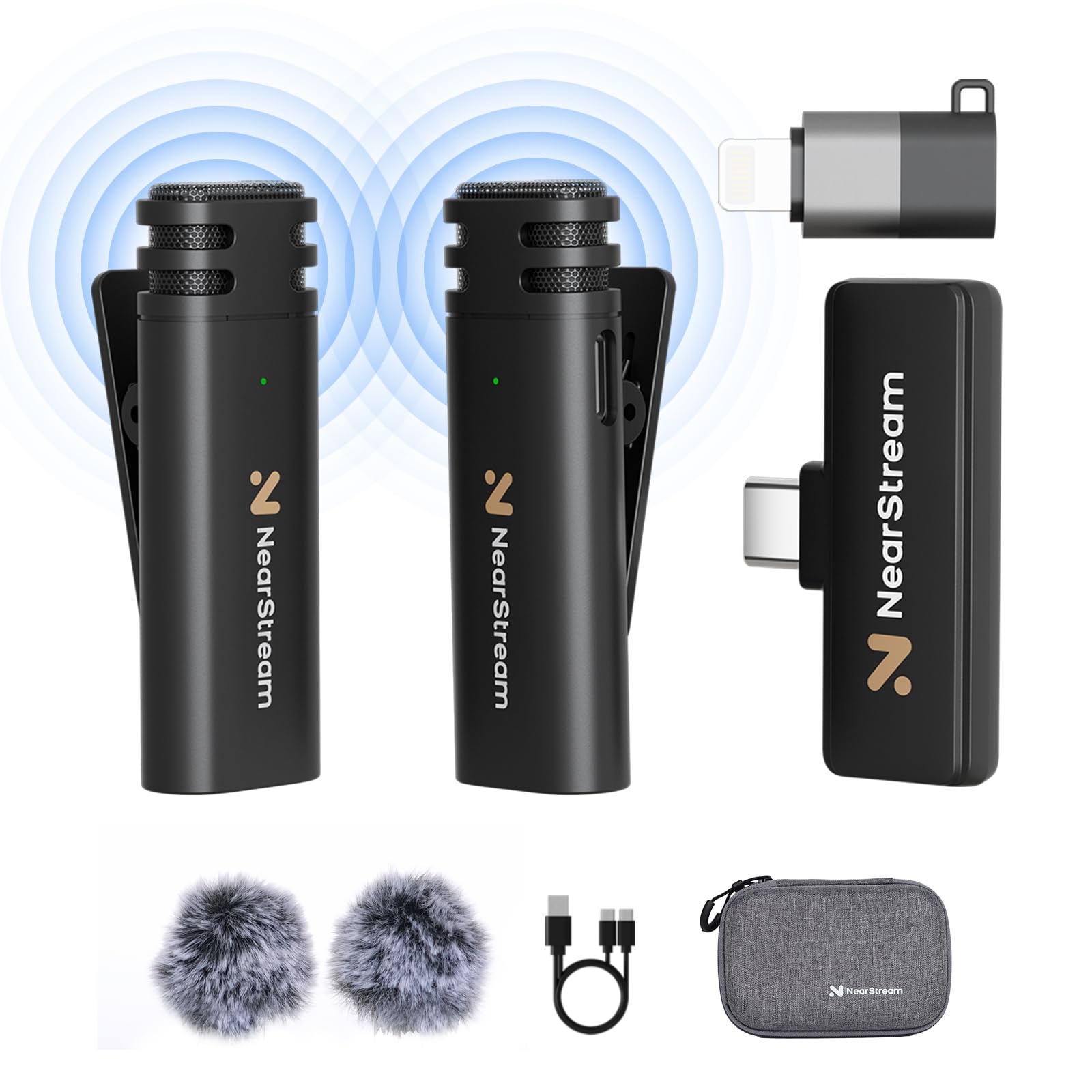 NearStream AWM10T mini lavalier wireless USB-C 6 ore