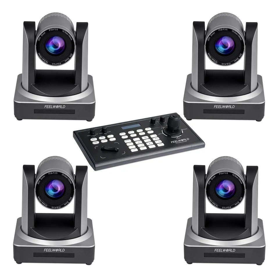 Feelworld KBC10 + 4 POE20X Kit PTZ Controller e Camere 20X