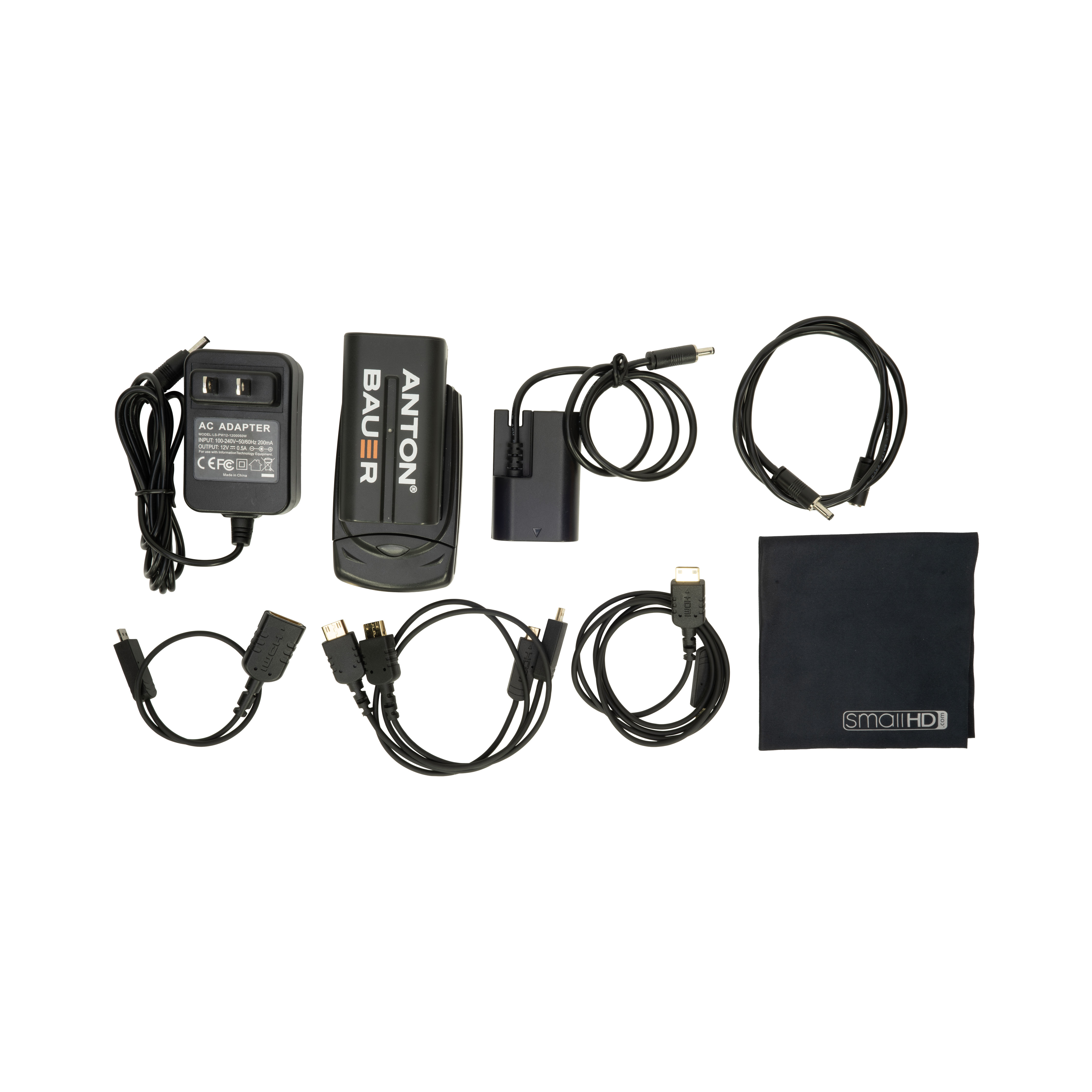 SmallHD FOCUS Pack Canon LP-E6 Batterie Monitor Kit cavi