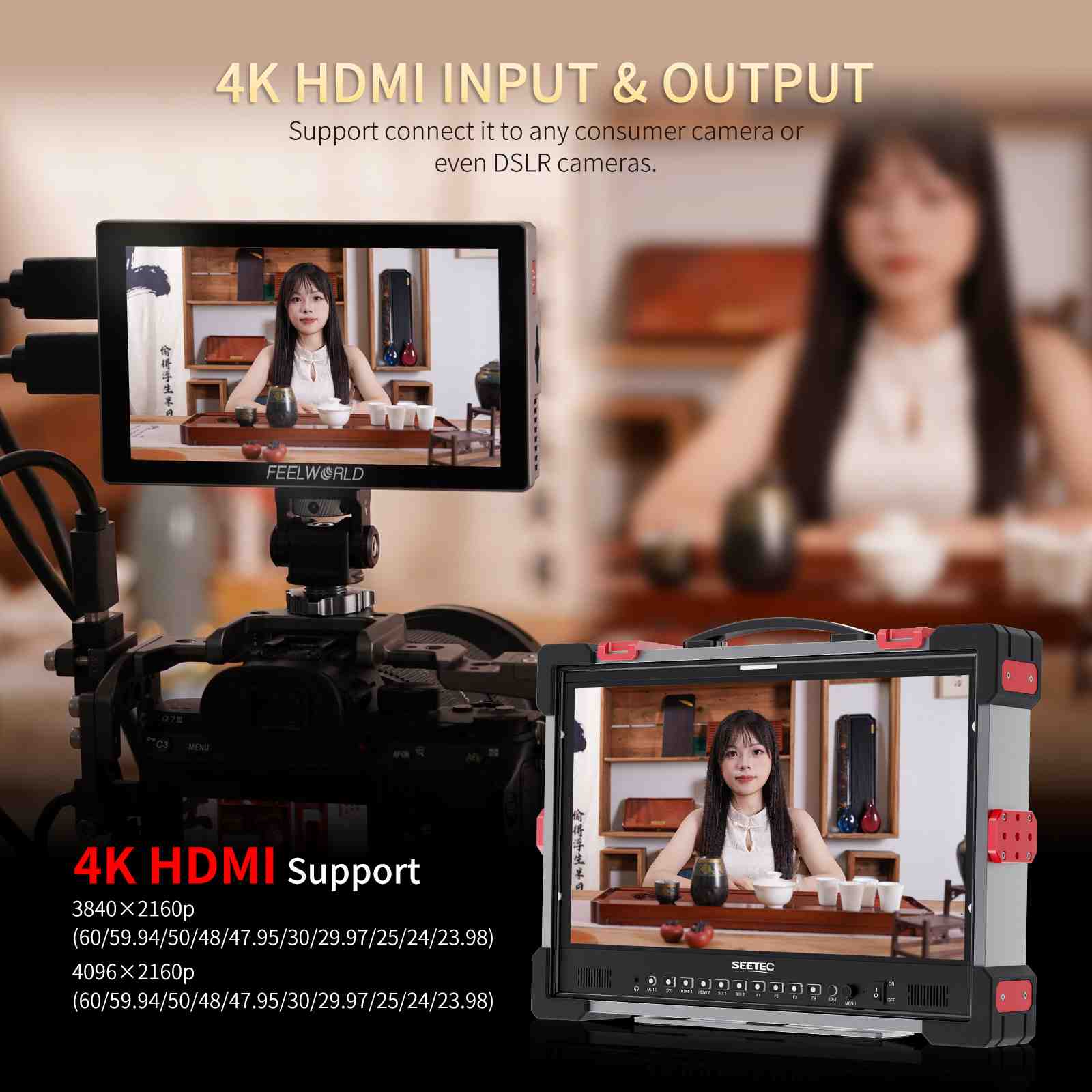 Feelworld P6X monitor camera 5,5" touch 1000nit HDMI 4K standard