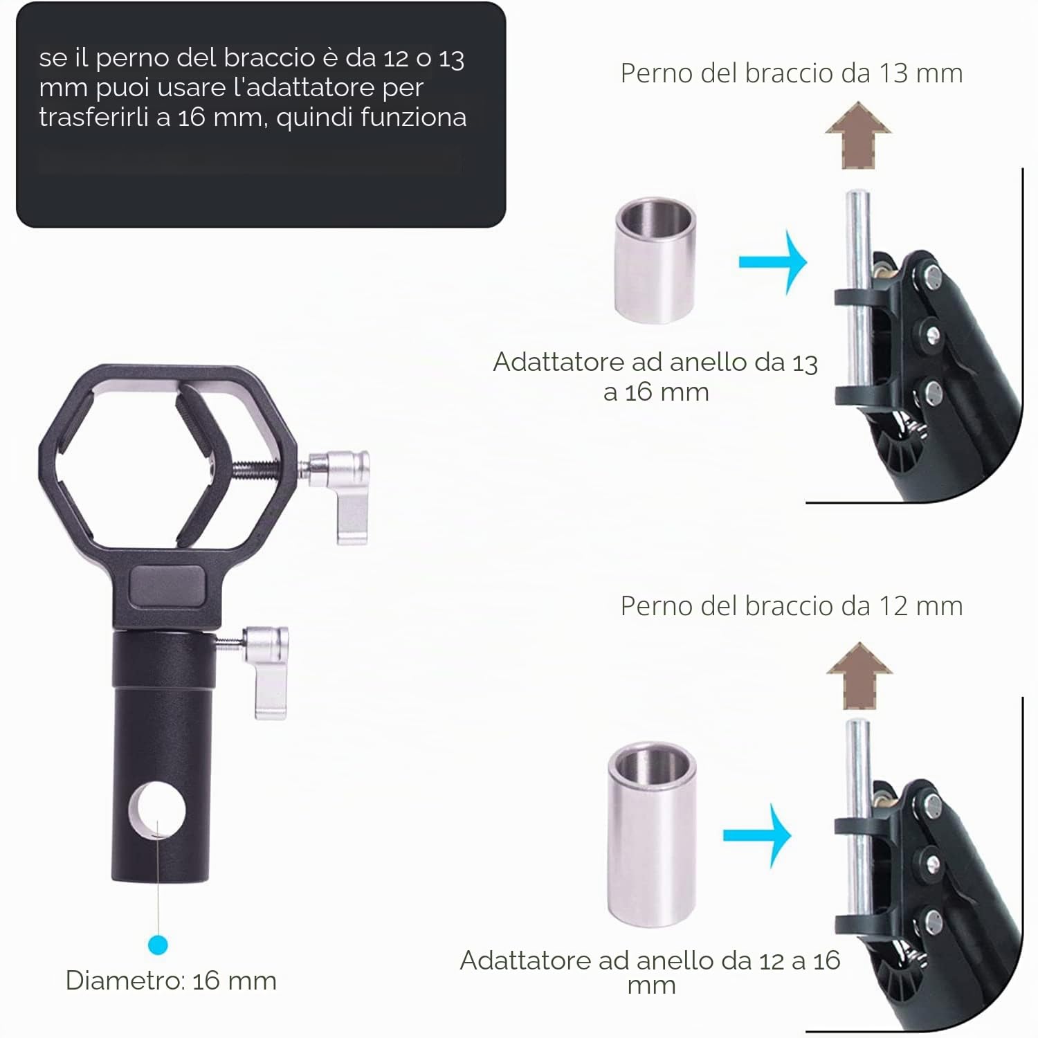DigitalFoto TH02 Adattatore Gimbal Steadicam Gilet 15 kg