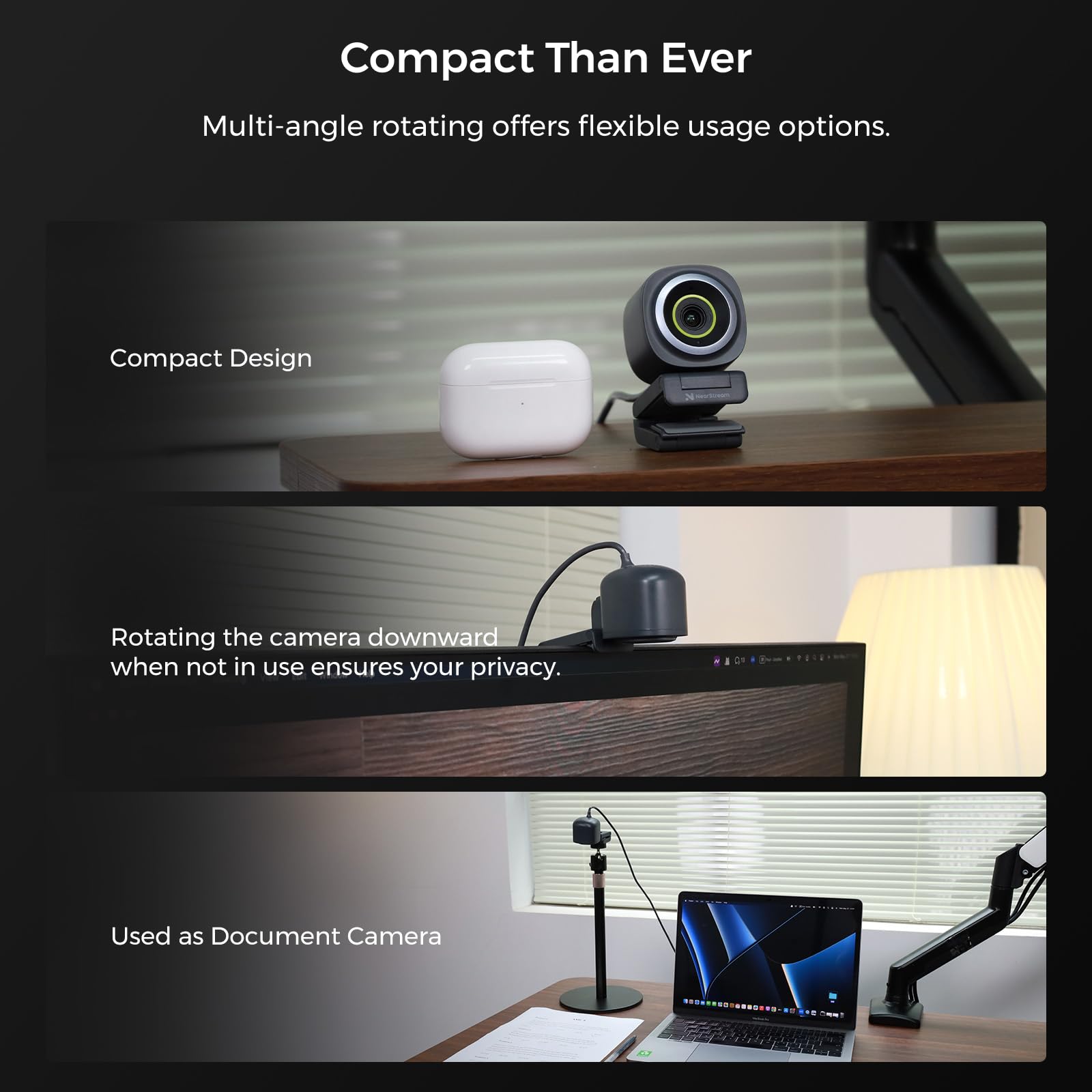 NearStream Webcam V08AF-A webcam 4K con microfono e autofocus