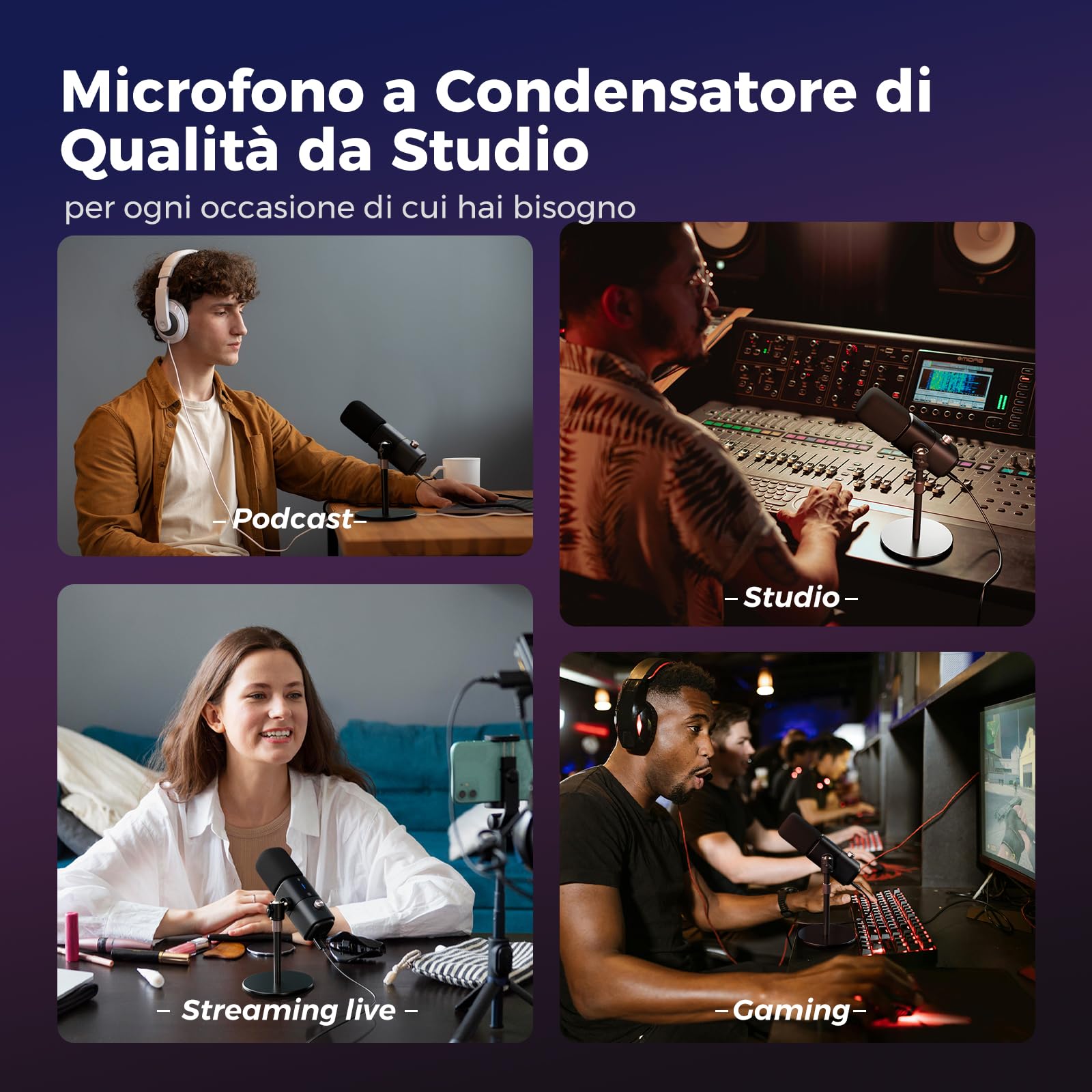 NearStream AM25X Gen3 microfono USB/XLR supercardioide