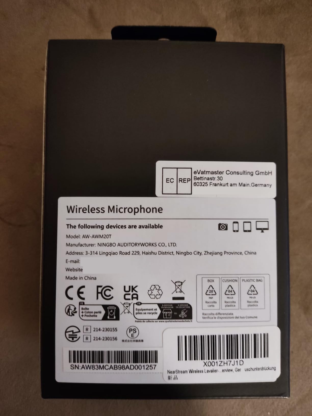 NearStream AWM20T Microfono Lavalier Wireless Doppio 200m