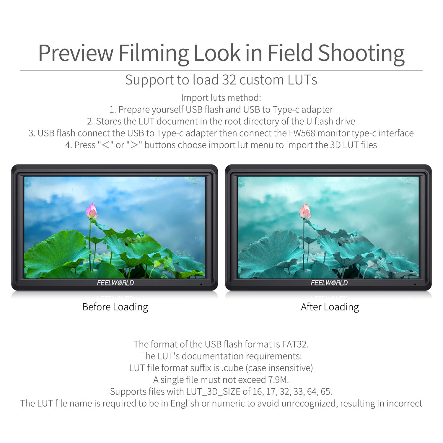 Feelworld FW568 V3 6" Monitor Camera HDMI Full HD 450nit