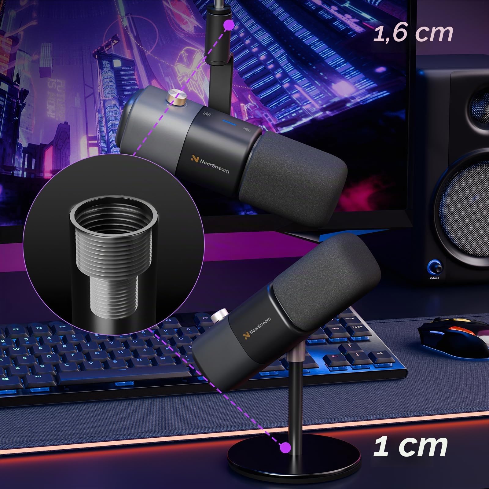 NearStream AM25X Gen3 microfono USB/XLR supercardioide