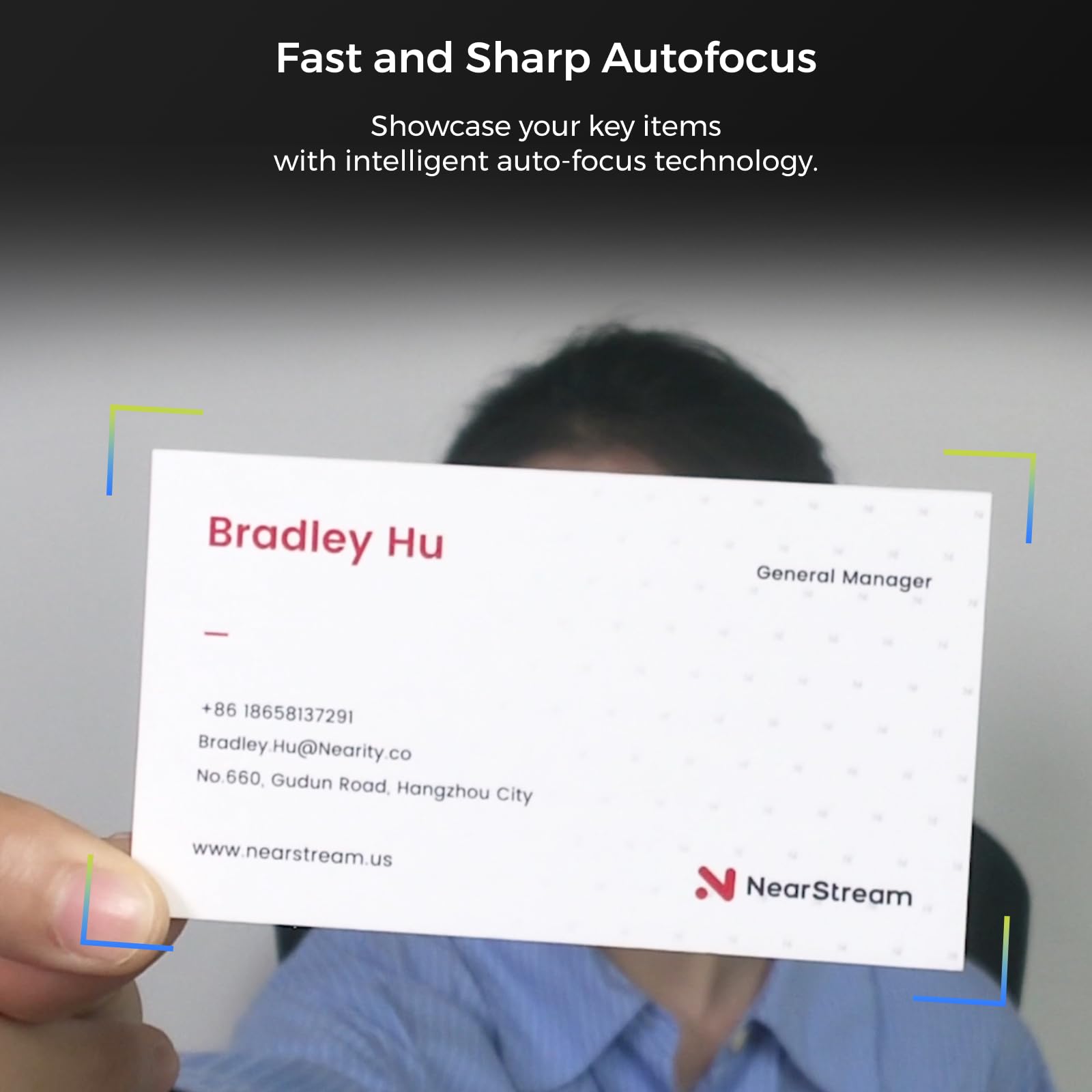 NearStream Webcam V08AF-A webcam 4K con microfono e autofocus