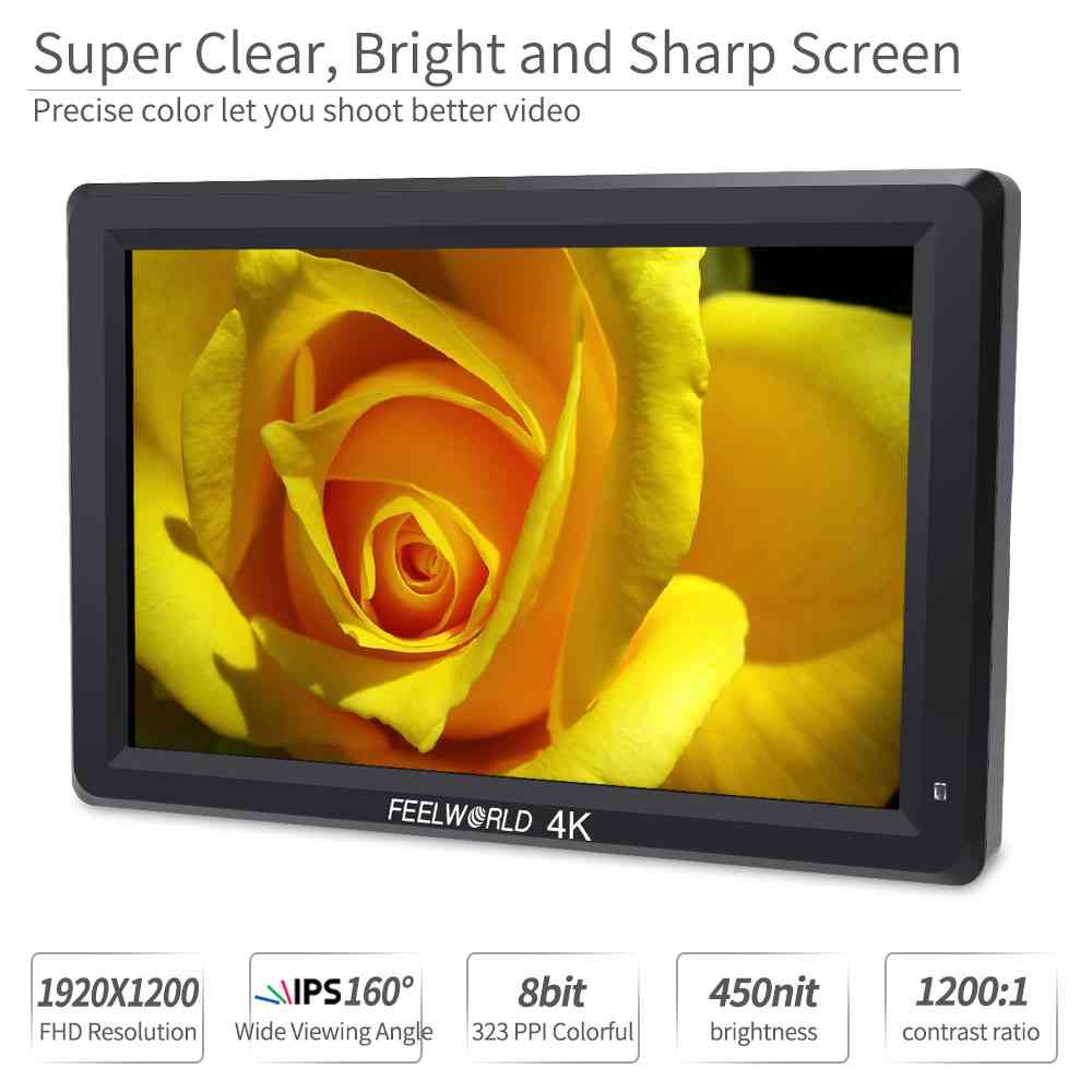 Feelworld T756-ABA Monitor Camera 7" Full HD con Luminosità Auto