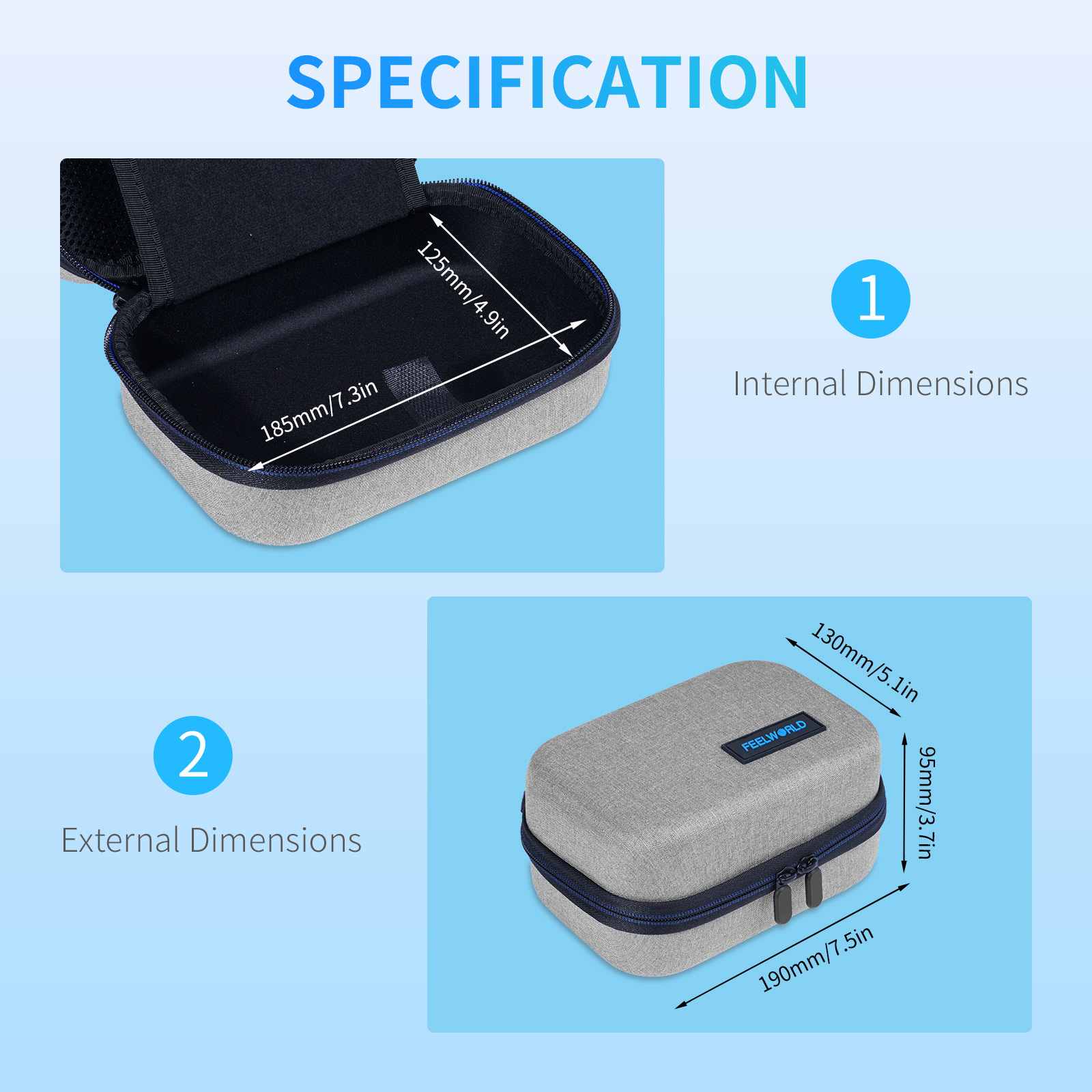 Feelworld Custodia Monitor Field 5-6 Pollici DSLR Trasporto