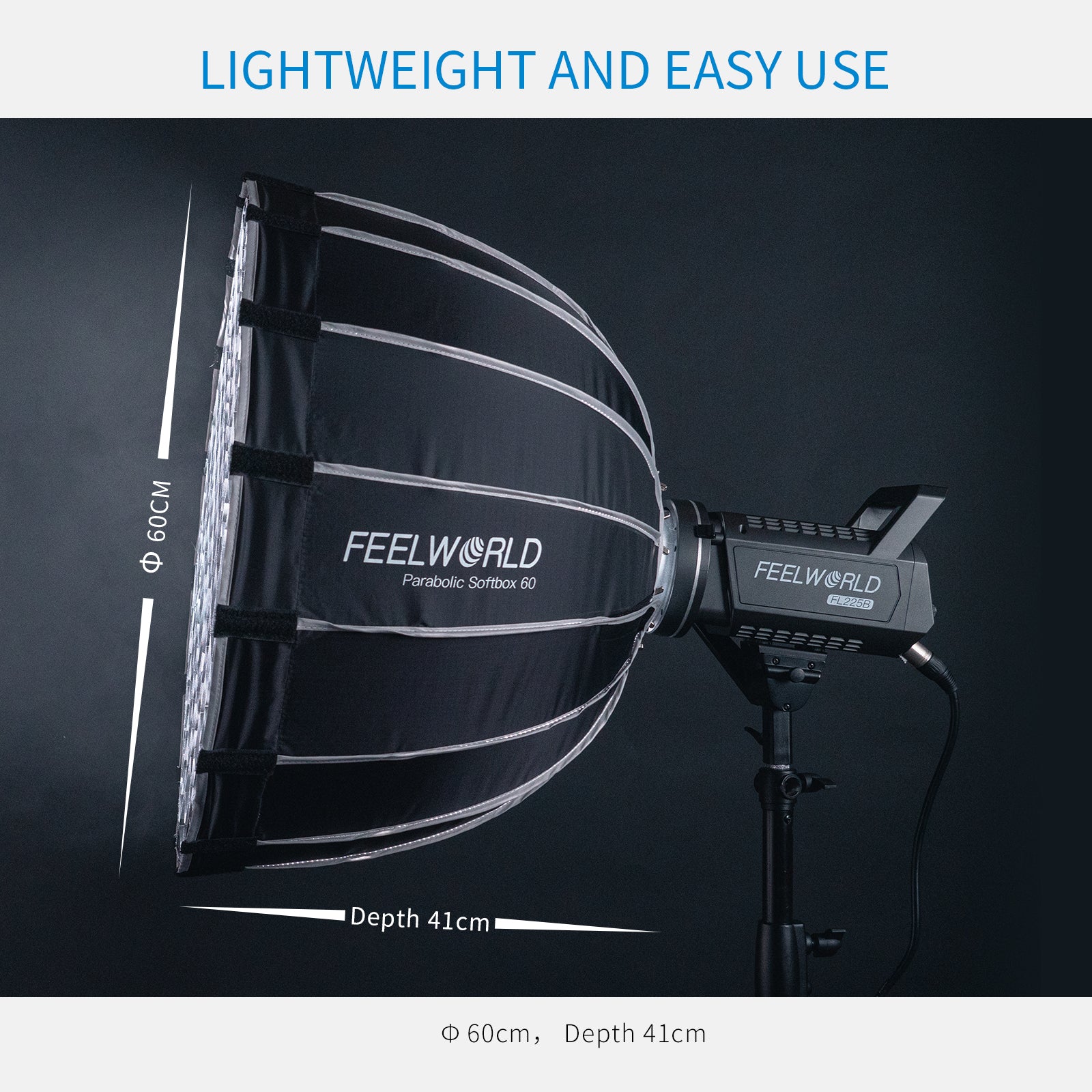 Feelworld FSP60 Softbox Parabolico 60cm Bowens Luce Video