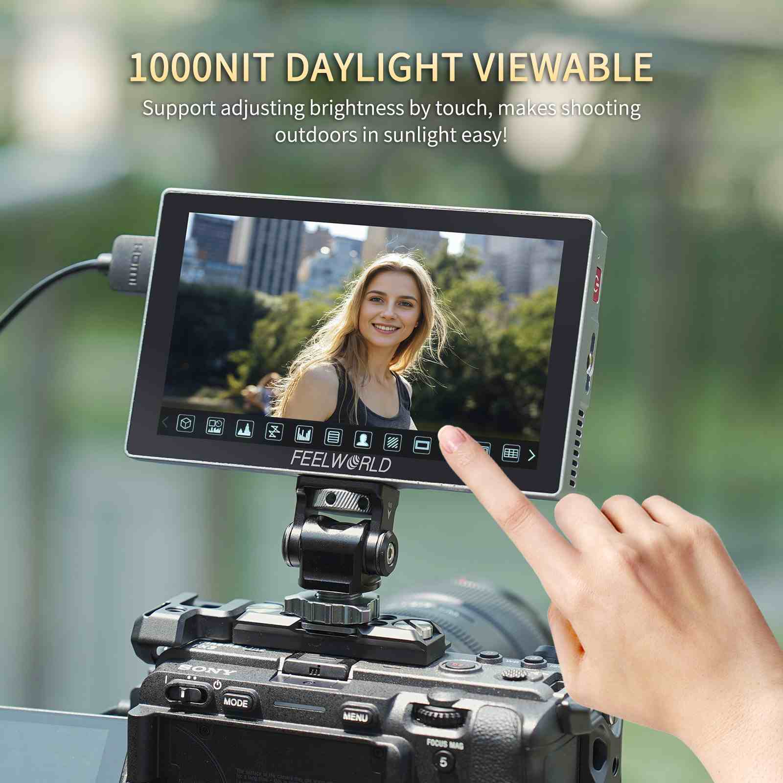 Feelworld P6X monitor camera 5,5" touch 1000nit HDMI 4K standard