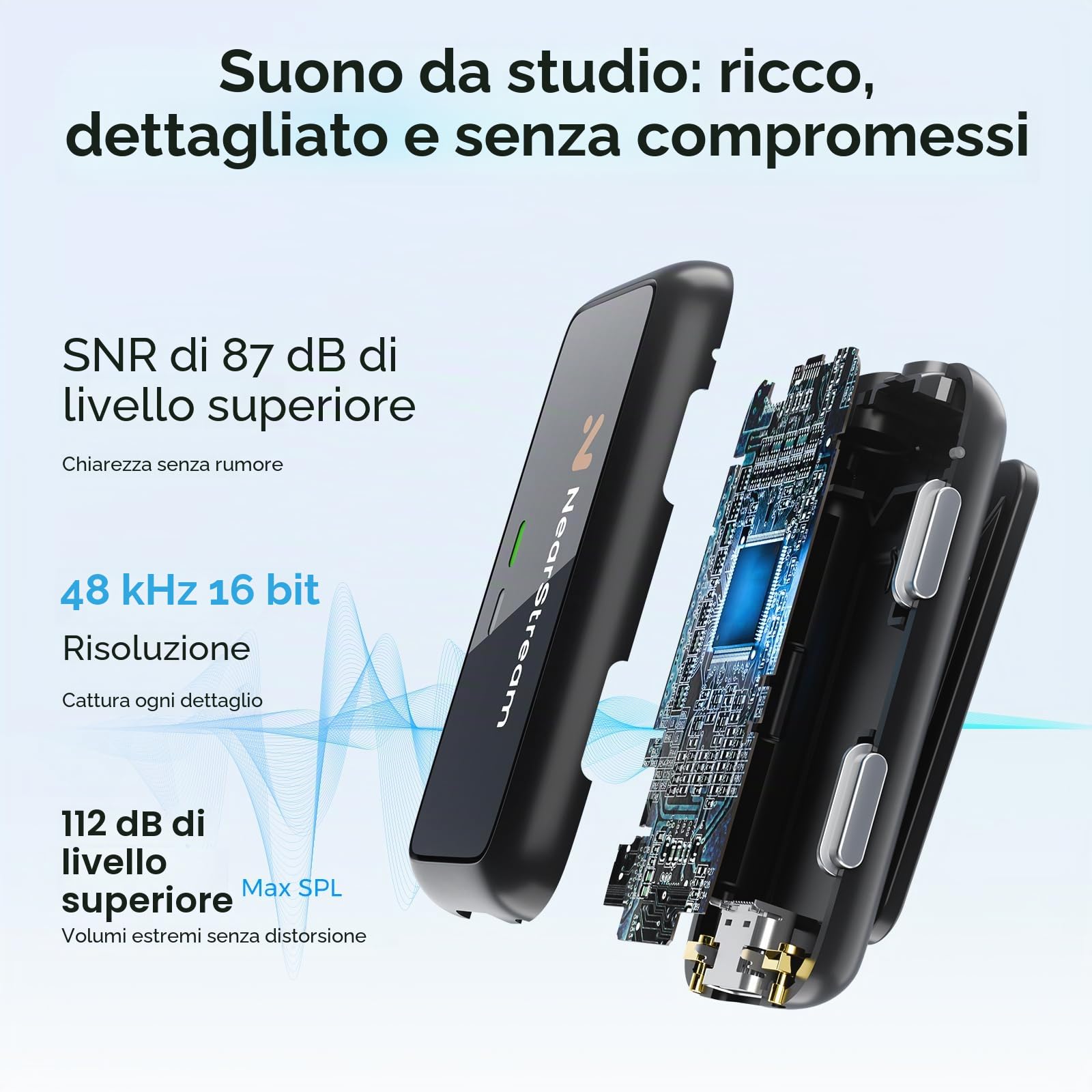 NearStream AWM20T lavalier wireless 200 m con display