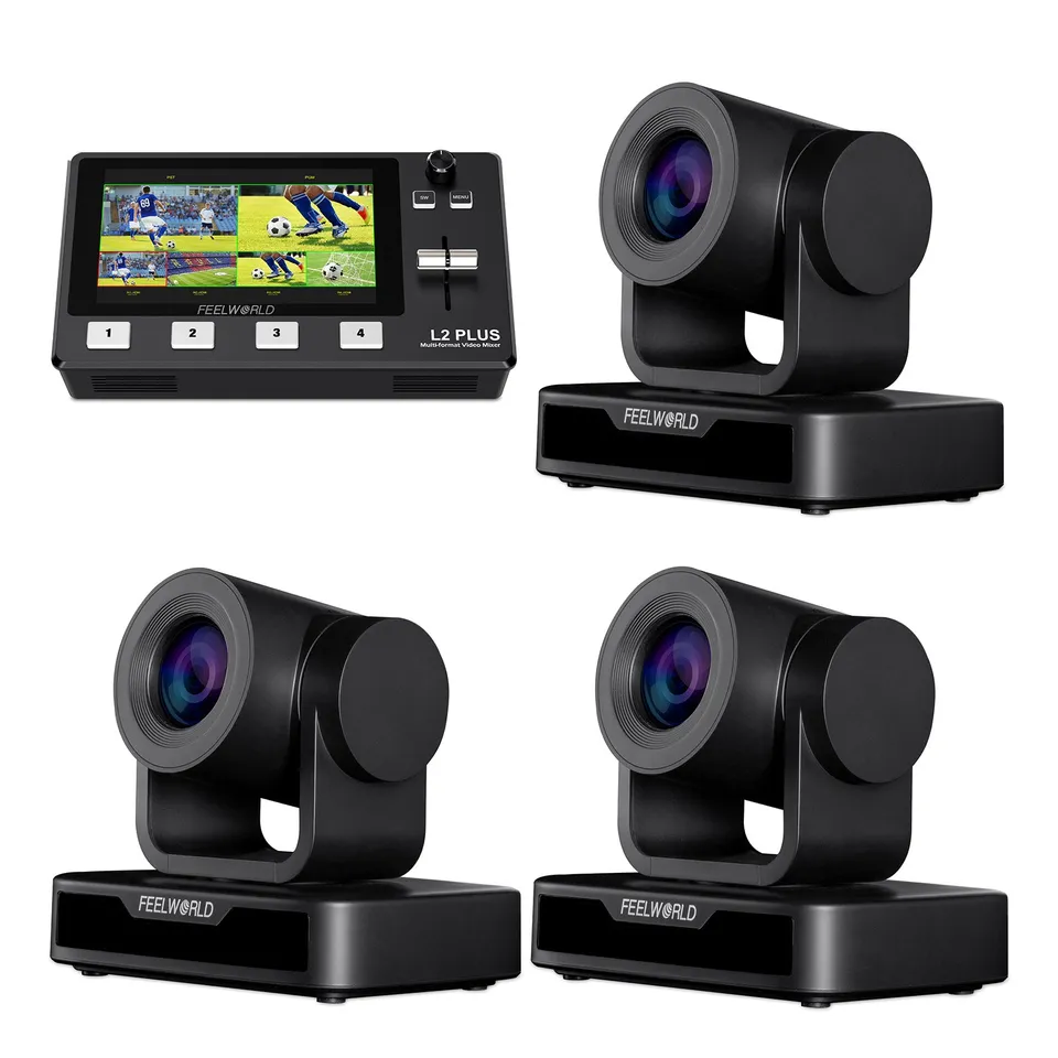 Feelworld L2 PLUS USB10X Kit Regia Video 3 Camere PTZ