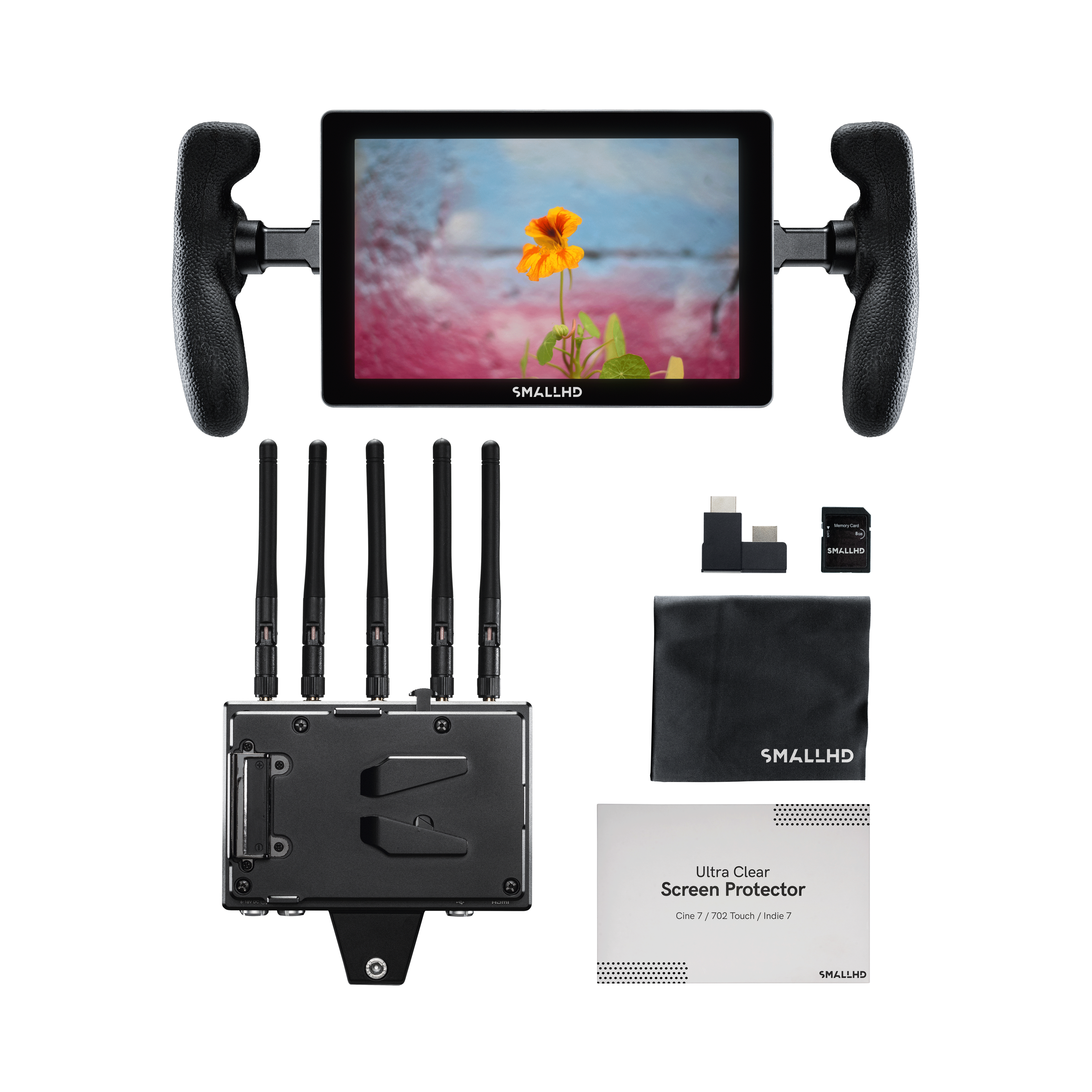 SmallHD Indie 7 Bolt 4K RX monitor 7" touch Gold Mount