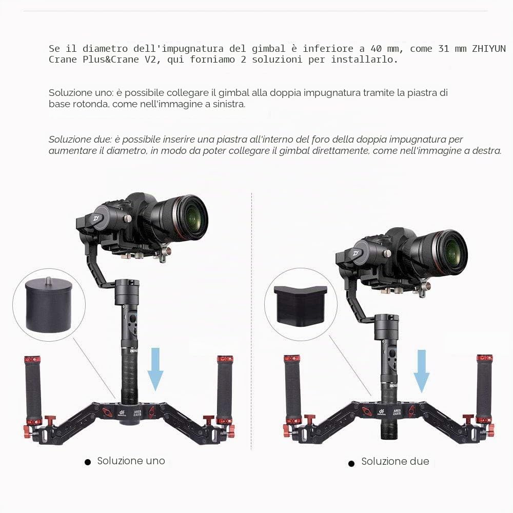 DigitalFoto Ares Impugnatura Gimbal Doppia Asse Z Molla