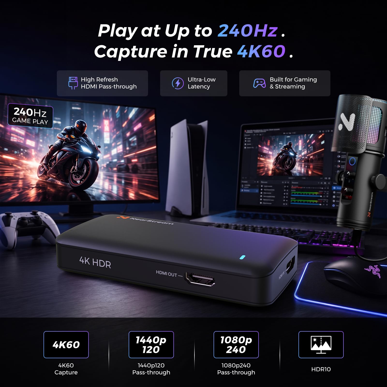 NearStream CCD30 scheda acquisizione 4K60 HDR10 USB