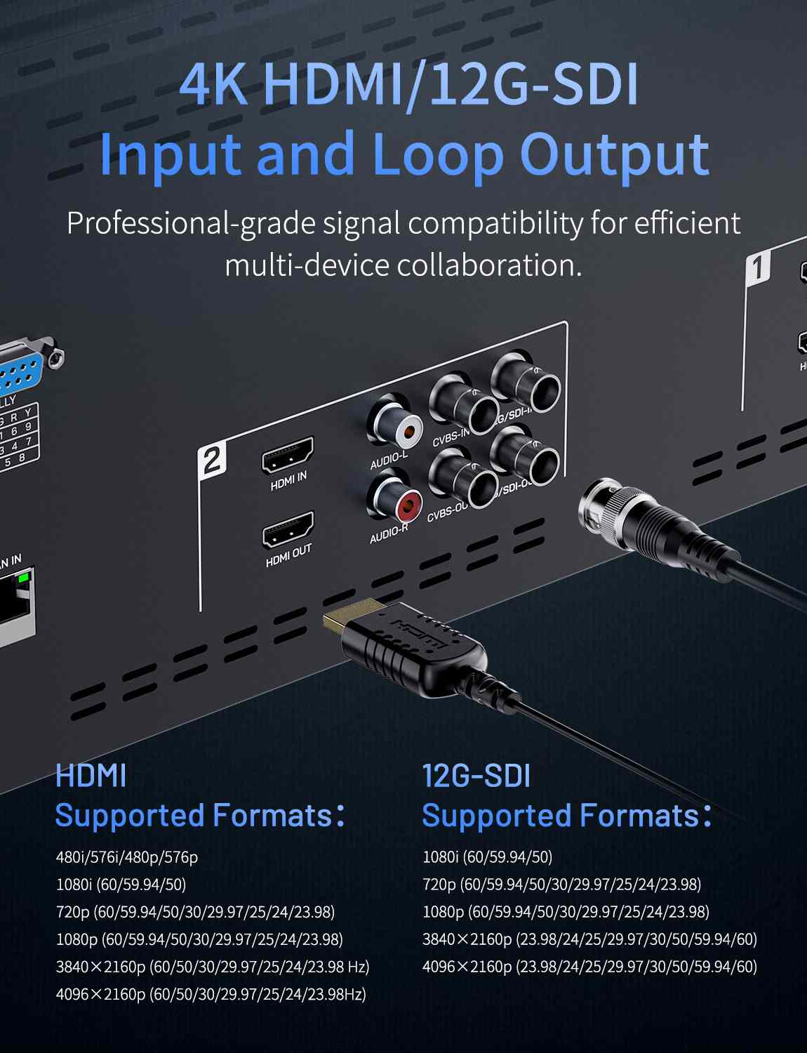 Feelworld FRM1001G Monitor Rack Dual 10,1" 12G-SDI
