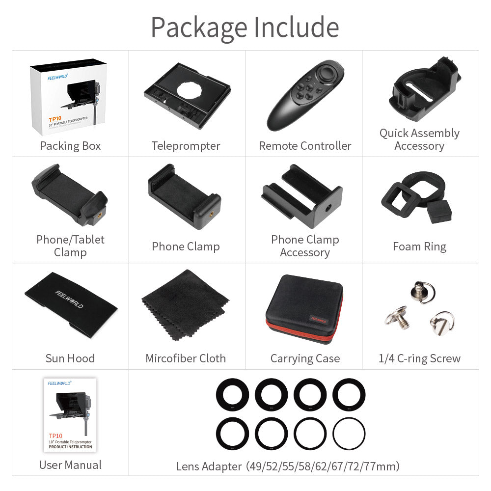 Feelworld TP10 Gobbo 10" Pieghevole per Phone Tablet DSLR