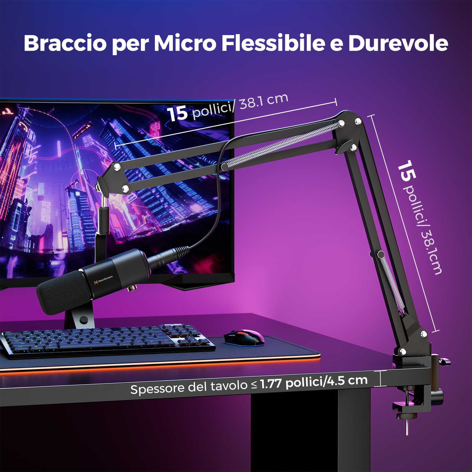 NearStream AM20X microfono USB/XLR condensatore supercardioide