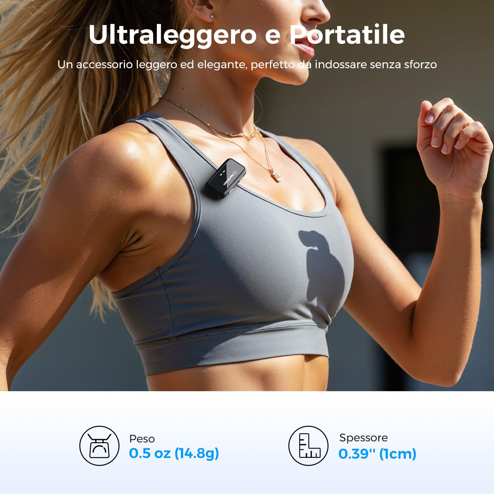 NearStream AWM20T Microfono Lavalier Wireless Doppio 200m