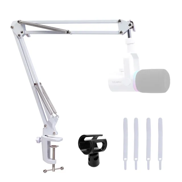 Feelworld AMS1 Braccio Microfono Bianco per PM1 Dinamico