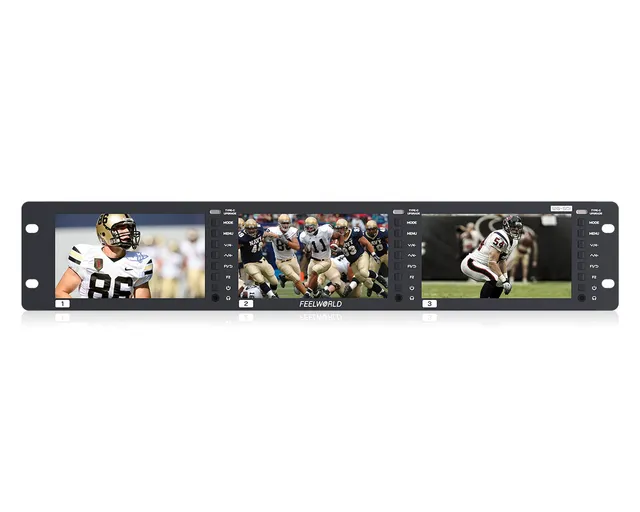 Feelworld FRM501G Monitor Rack 2RU Triplo 5.5" 12G SDI 4K