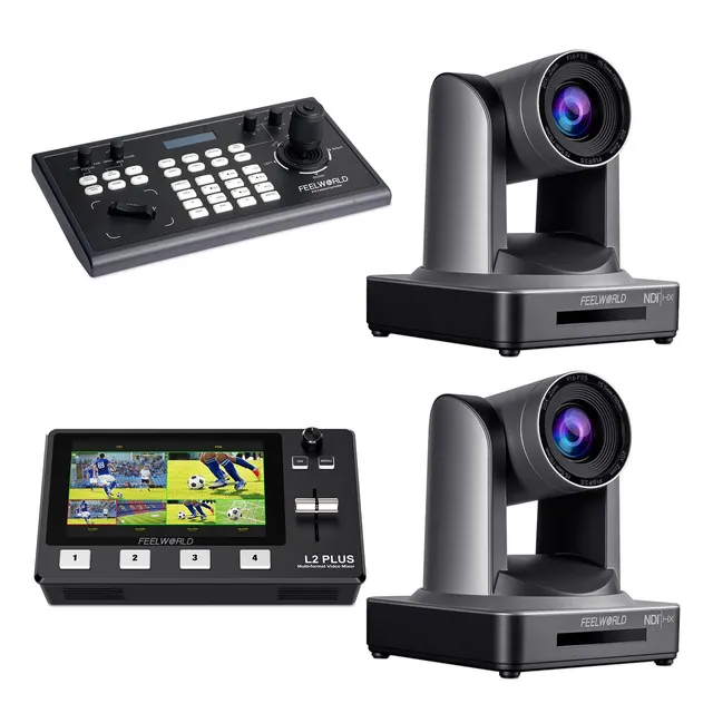 Feelworld Live Stream Set Up KBC10 L2 Plus kit live streaming 2 NDI20X