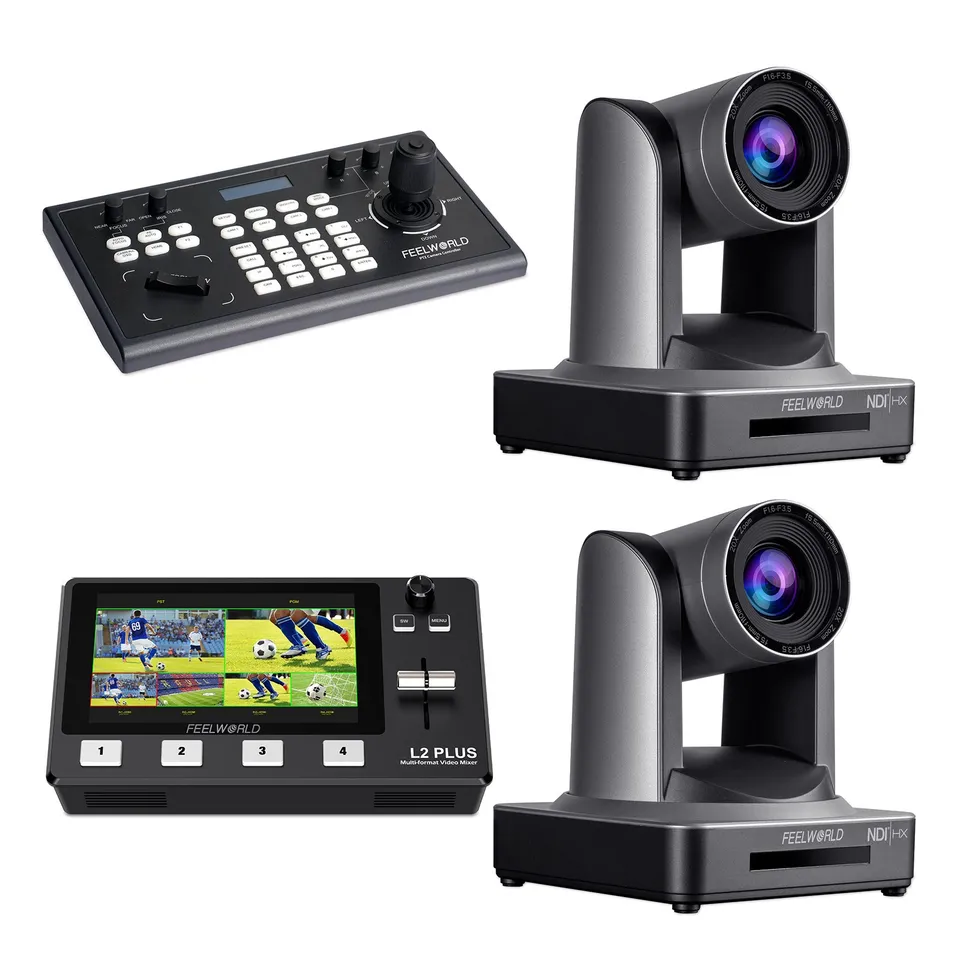 Feelworld Live Stream Set Up KBC10 L2 Plus kit live streaming 2 NDI20X