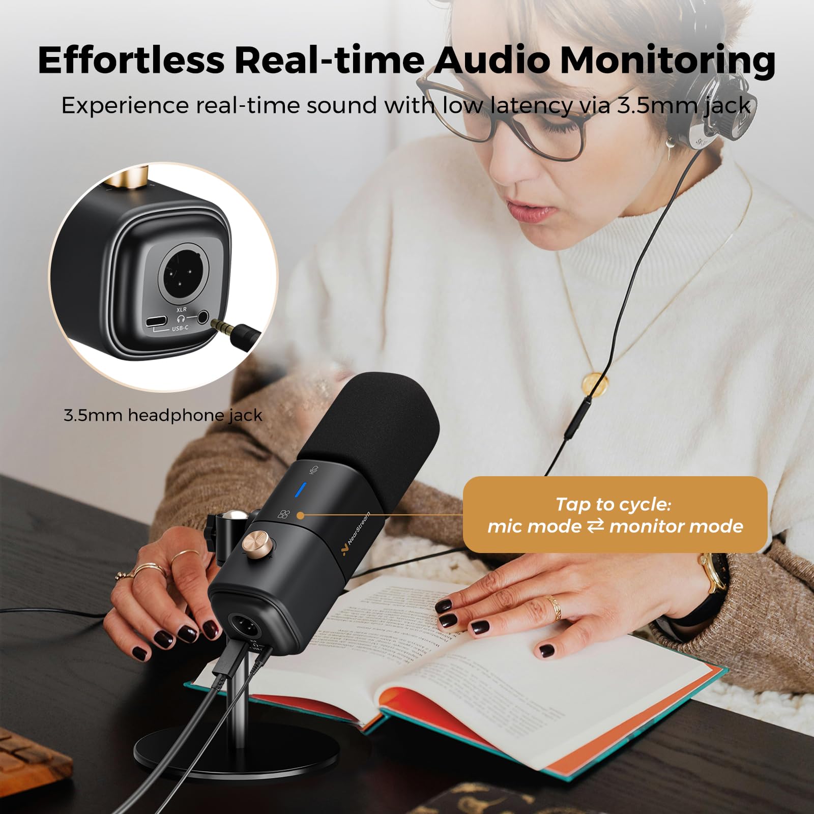 NearStream AM25X microfono USB/XLR con riduzione rumore