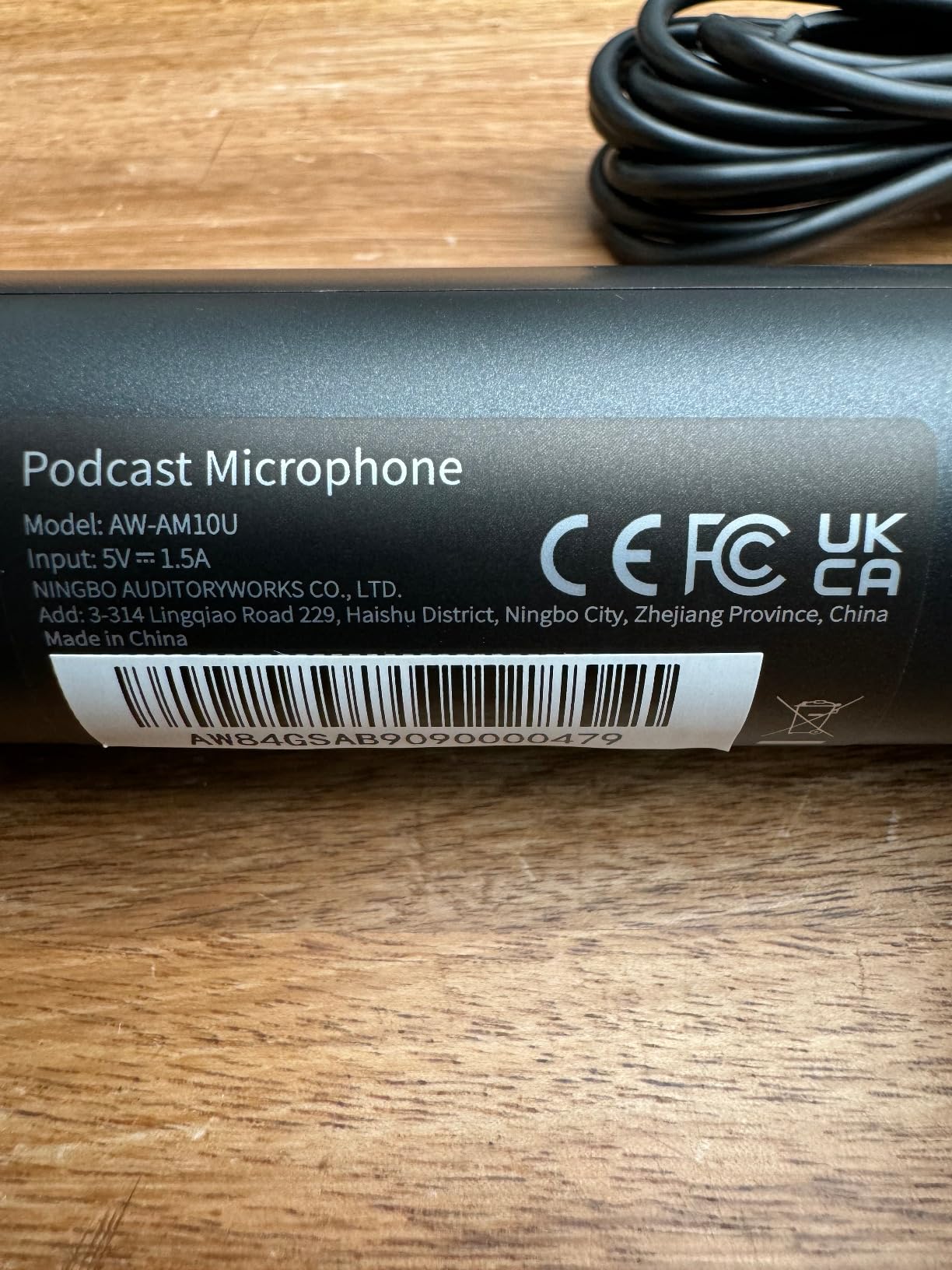 NearStream Microphone AM10U microfono condensatore USB 3 pattern