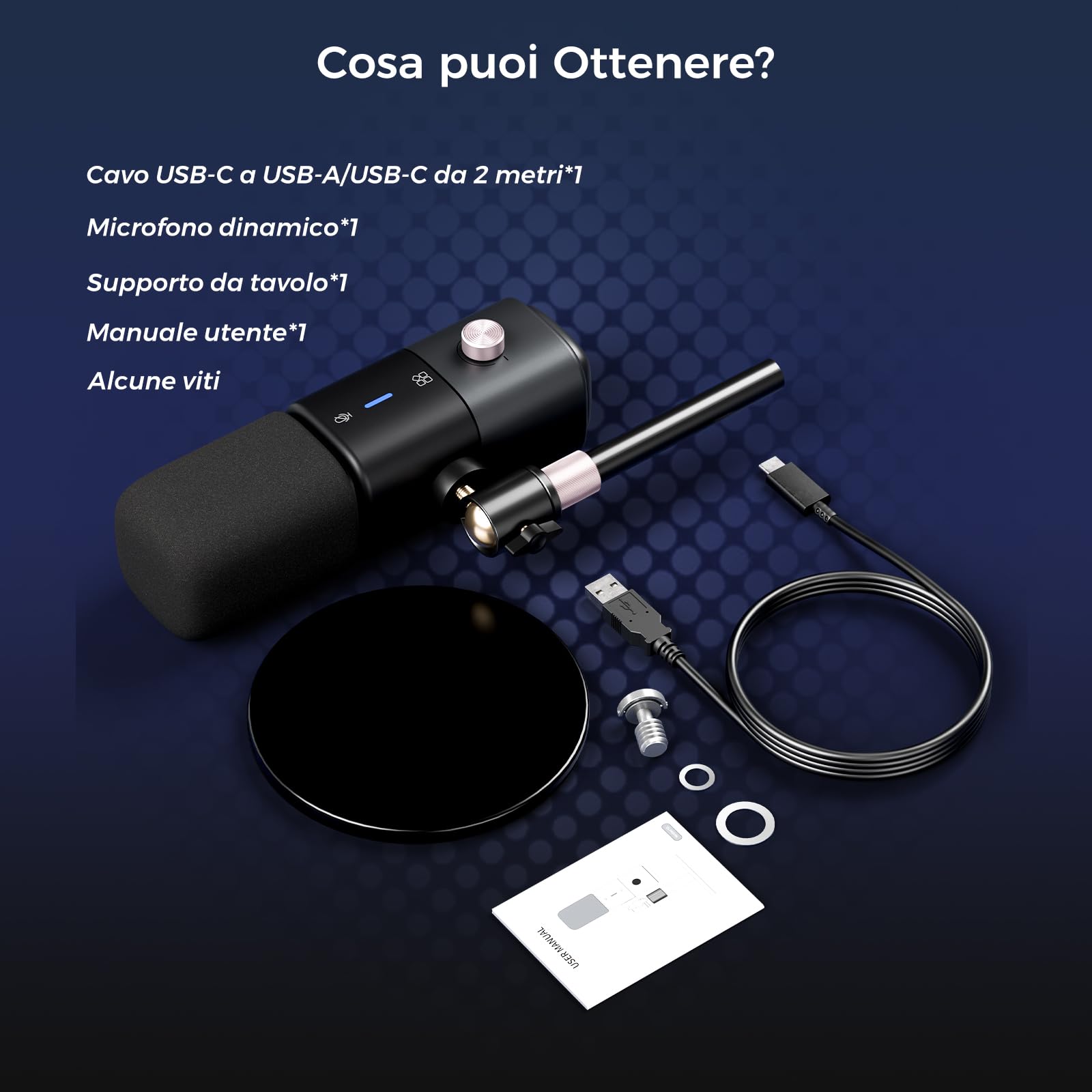 NearStream AM15X microfono dinamico USB XLR da tavolo