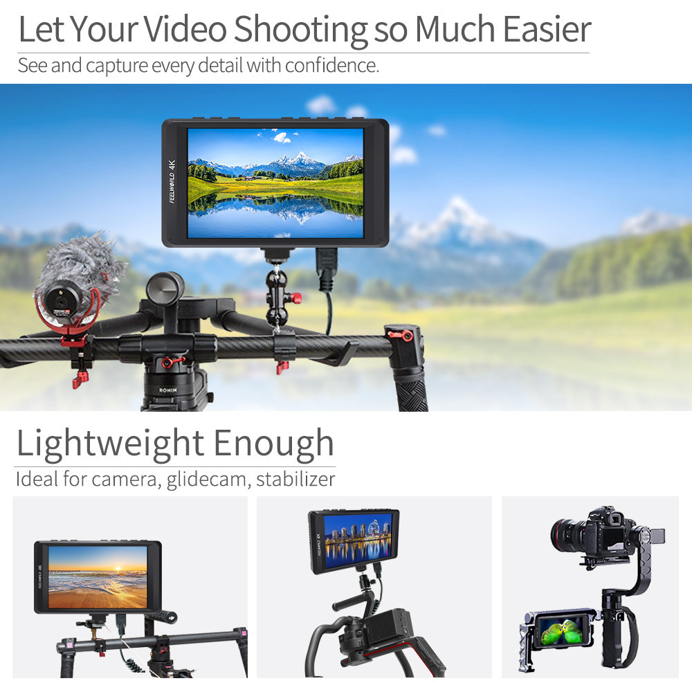 Feelworld FW450 Monitor Camera 4.5" HDMI 4K 1280x800 Peaking