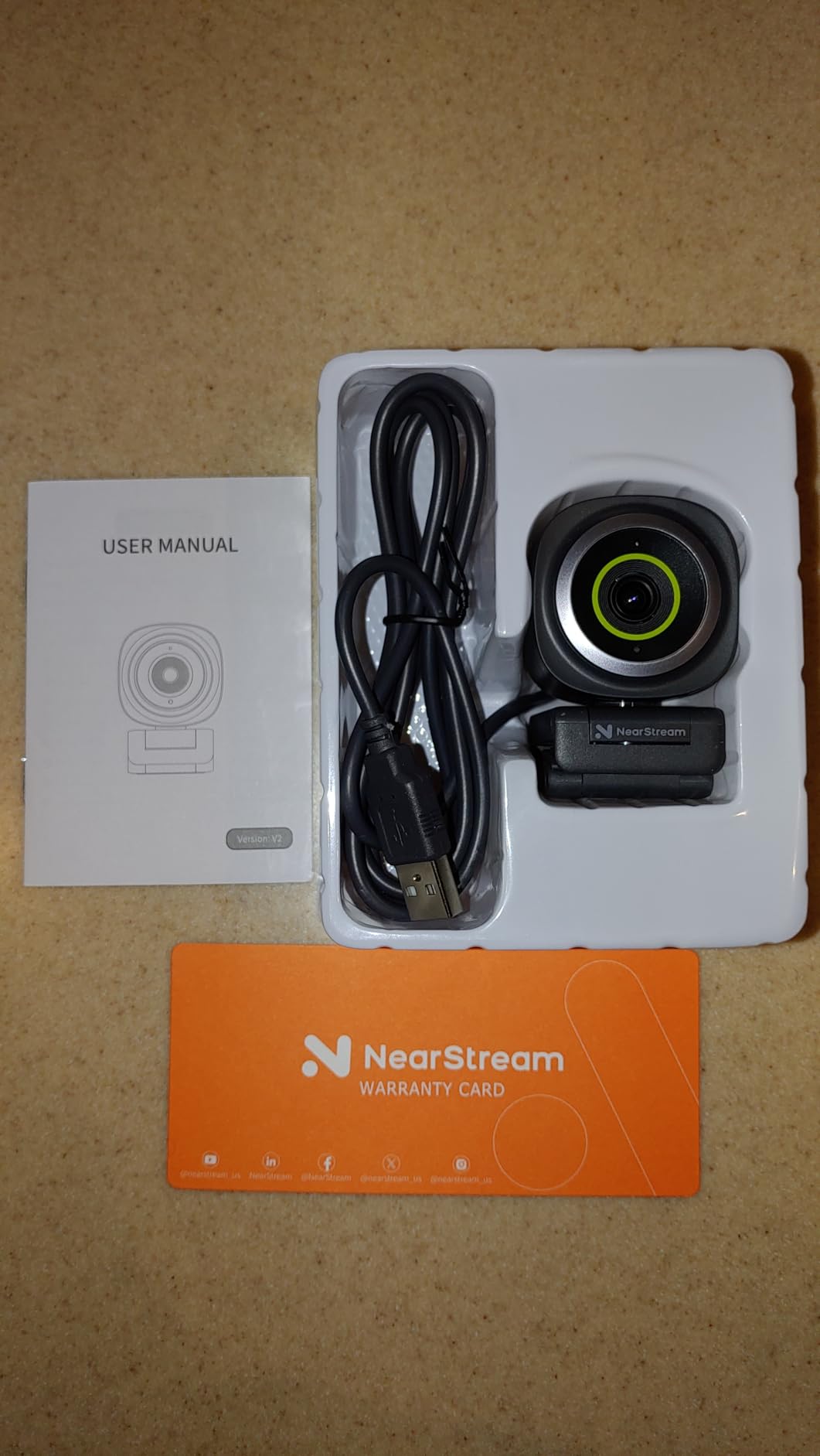 NearStream Webcam V08AF-A webcam 4K con microfono e autofocus