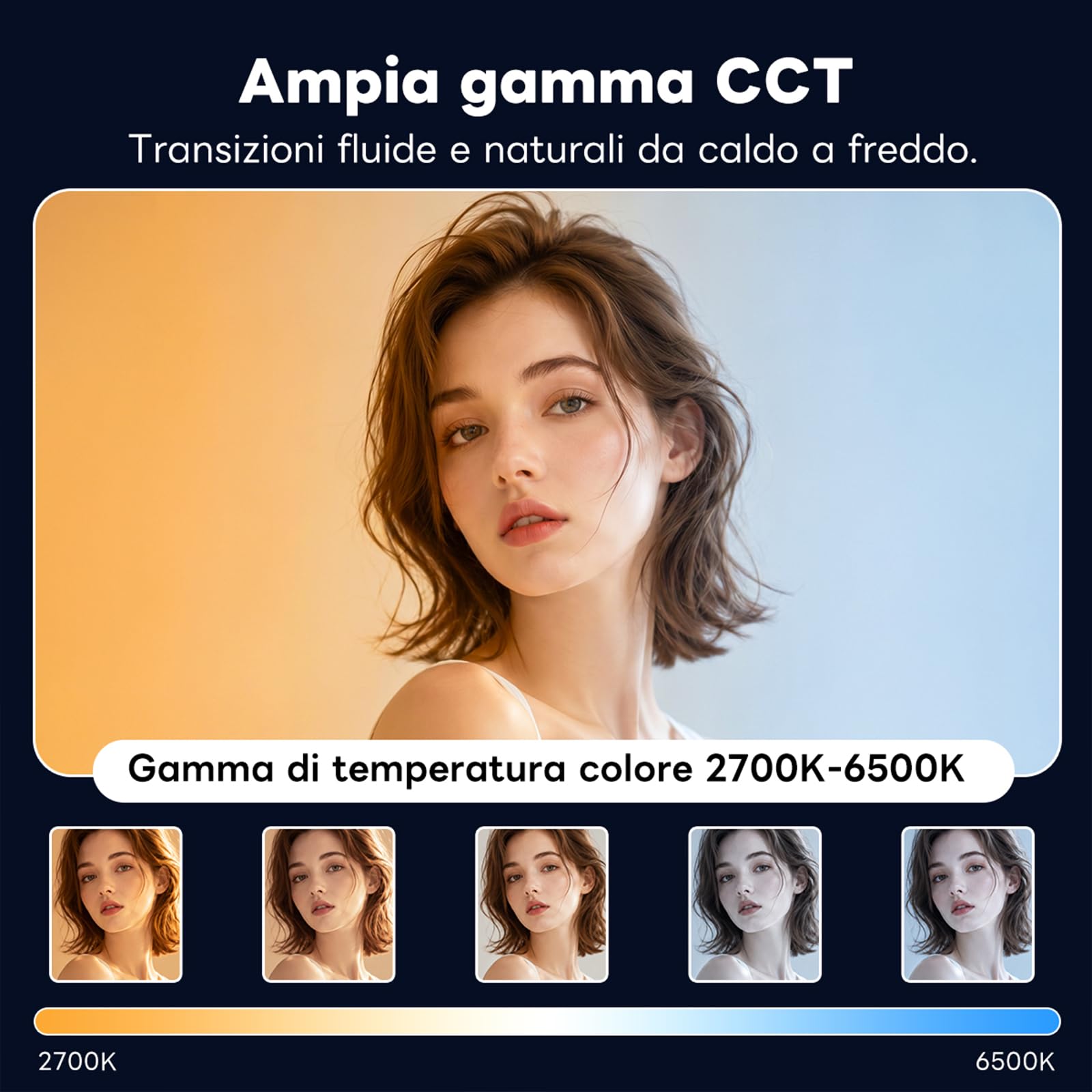 DigitalFoto LIGHT COB 200W luce video bicolore 2700K-6500K