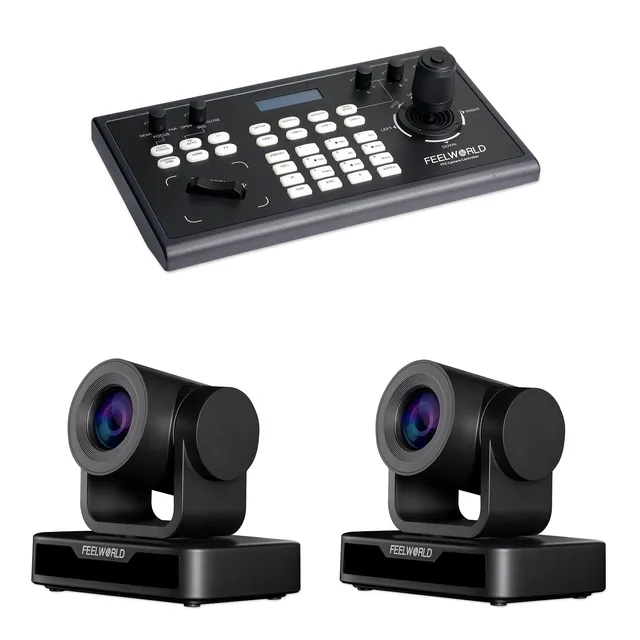 Feelworld KBC10 + 2 USB10X Kit PTZ Controller e Telecamere Bundle