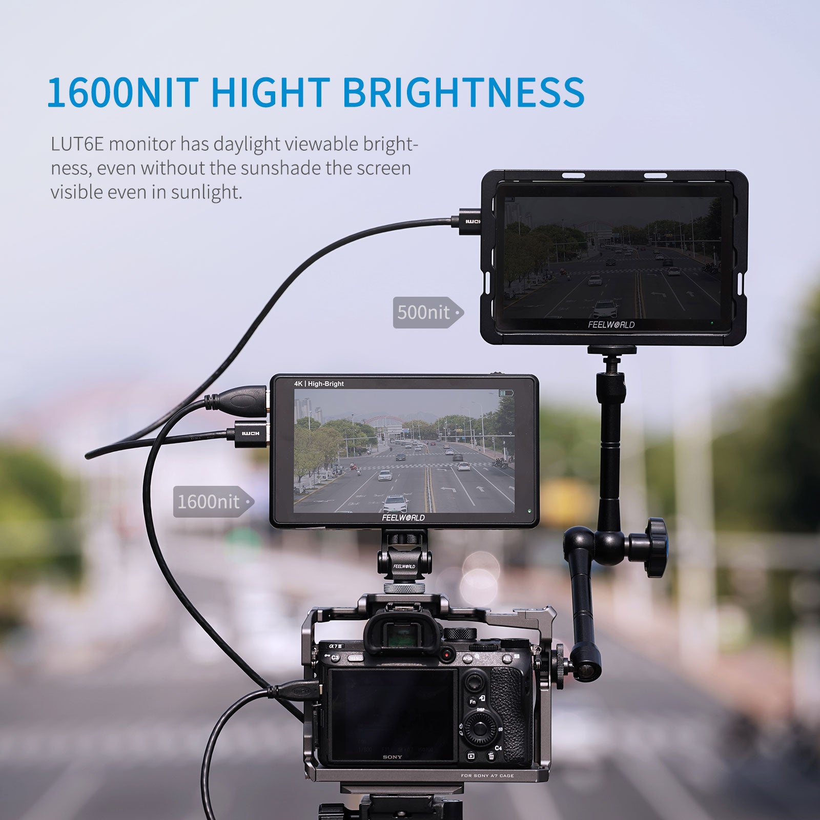 Feelworld LUT6E Monitor Field 6" Touch 1600nit HDMI 4K