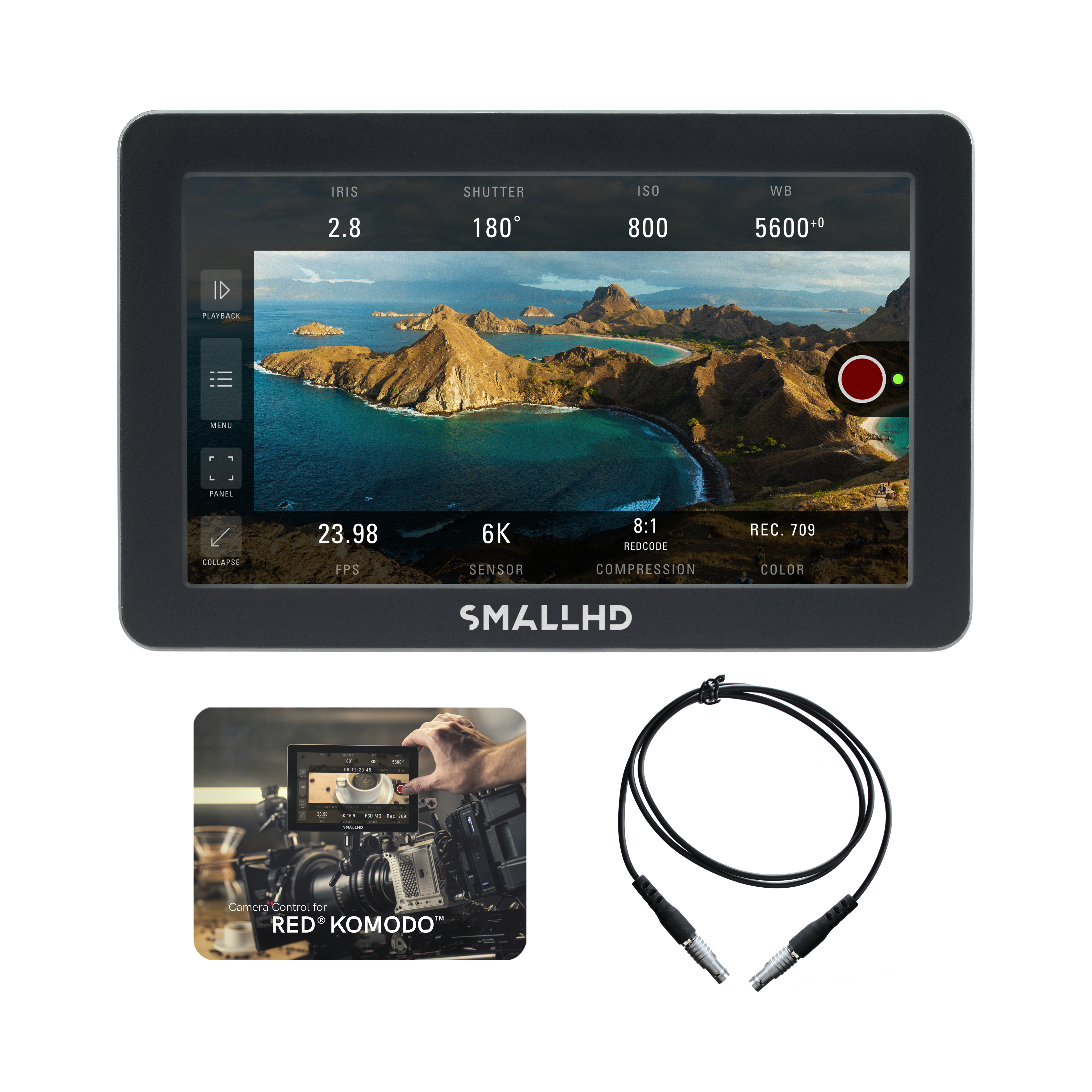SmallHD Focus Pro RED KOMODO Kit monitor 5 pollici touchscreen