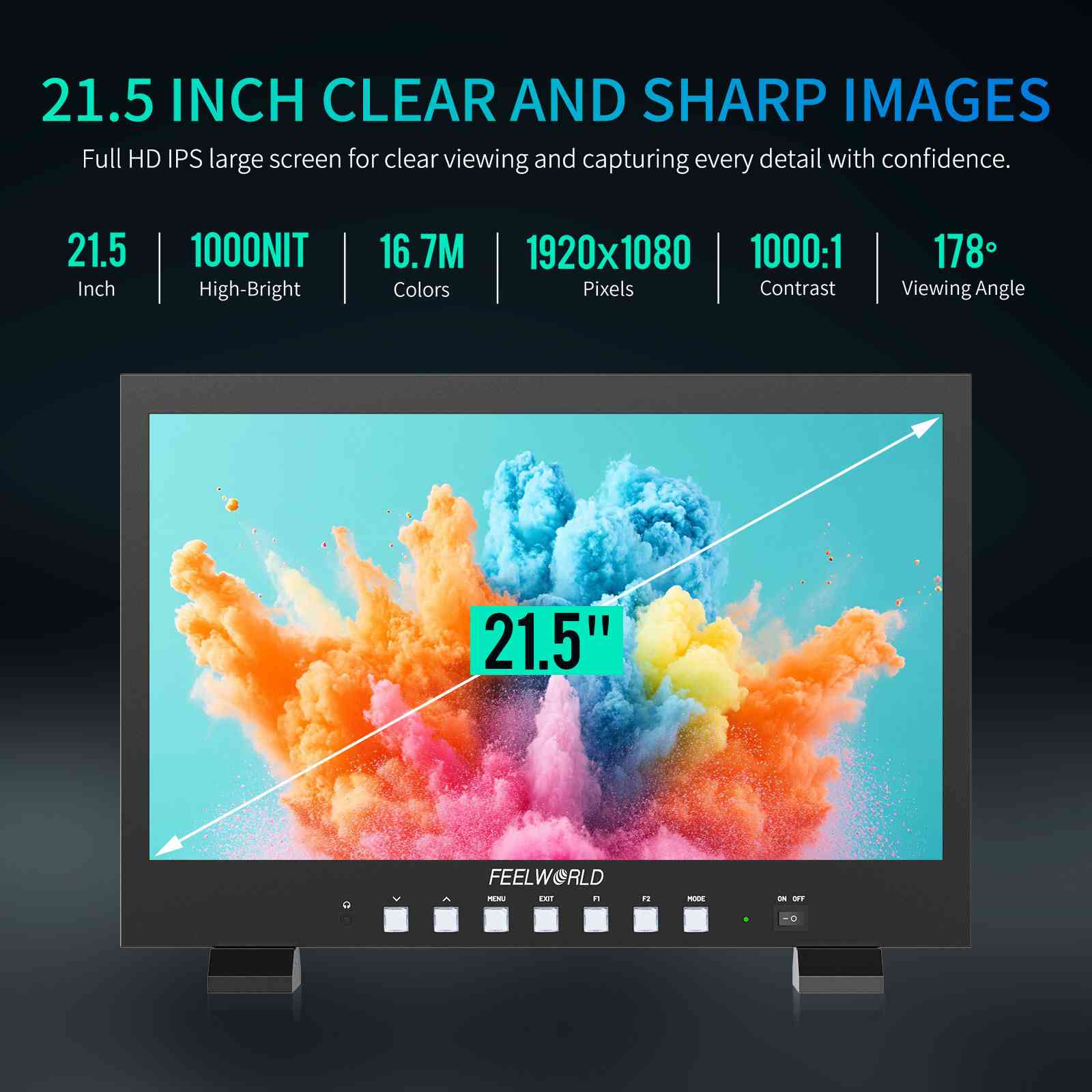 Feelworld FVM215 Monitor Broadcast 21.5" 1000nit HDMI SDI