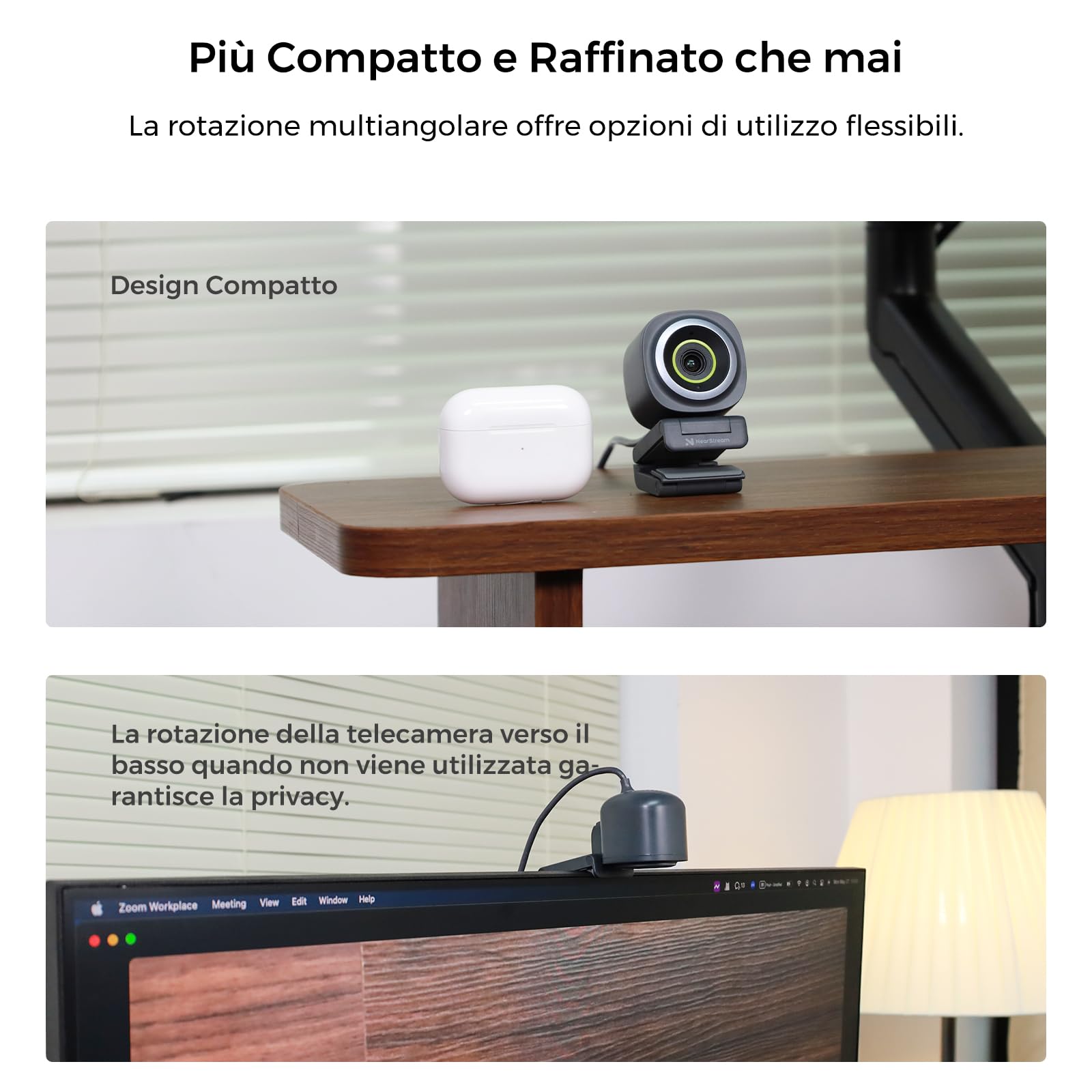 NearStream V02AF Webcam 1080p 60fps Autofocus Microfono