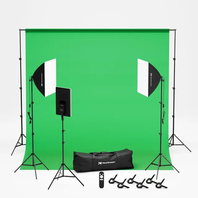 NearStream VK40 kit studio green screen softbox LED