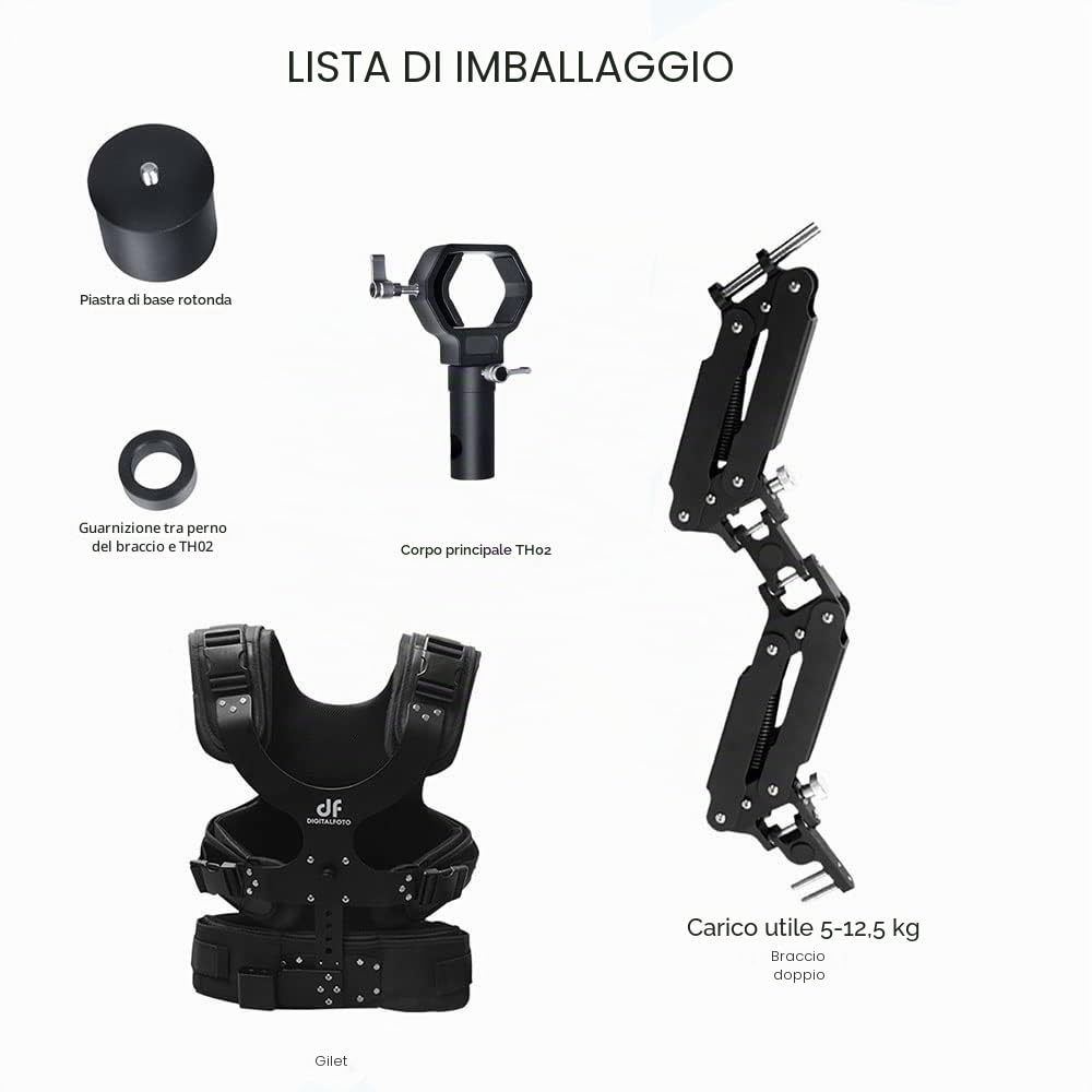 DigitalFoto Steadycam Thanos Pro C3II gilet gimbal 5-12,5kg