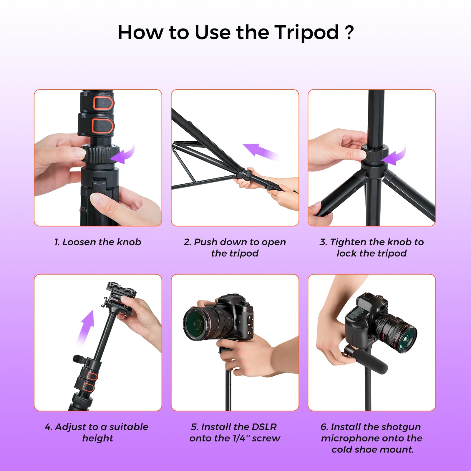 NearStream AW-CZT-02 Treppiede Fotocamera 51-160 cm 3 kg