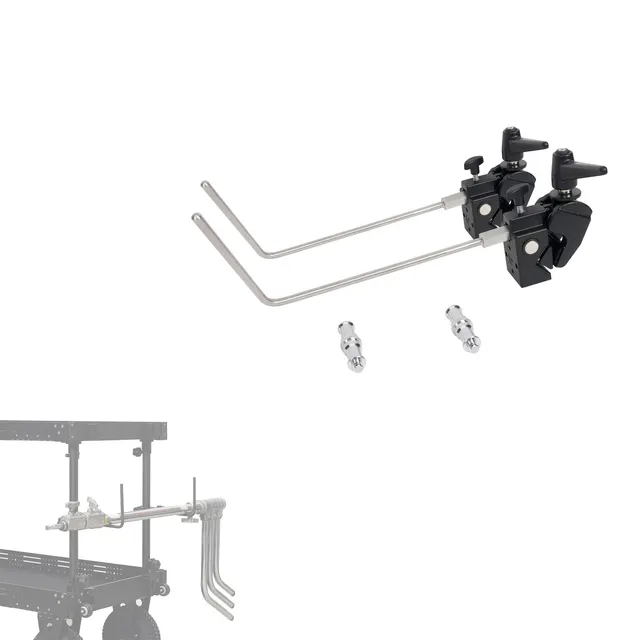 DigitalFoto CART 2 Ganci a L Inox con Super Morsetto