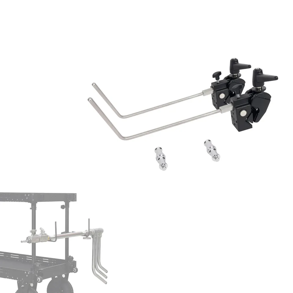 DigitalFoto CART 2 Ganci a L Inox con Super Morsetto