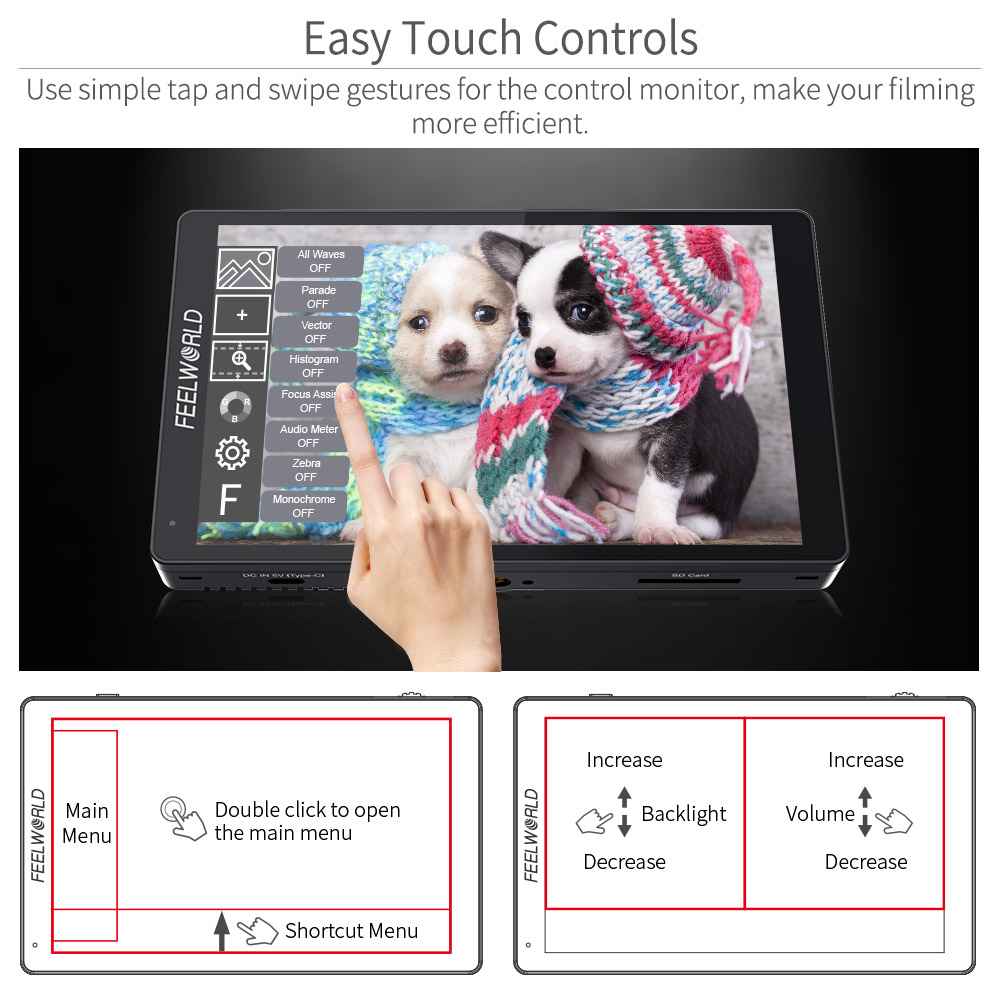 Feelworld F7 PRO Monitor 7 Touch 4K HDMI Standard