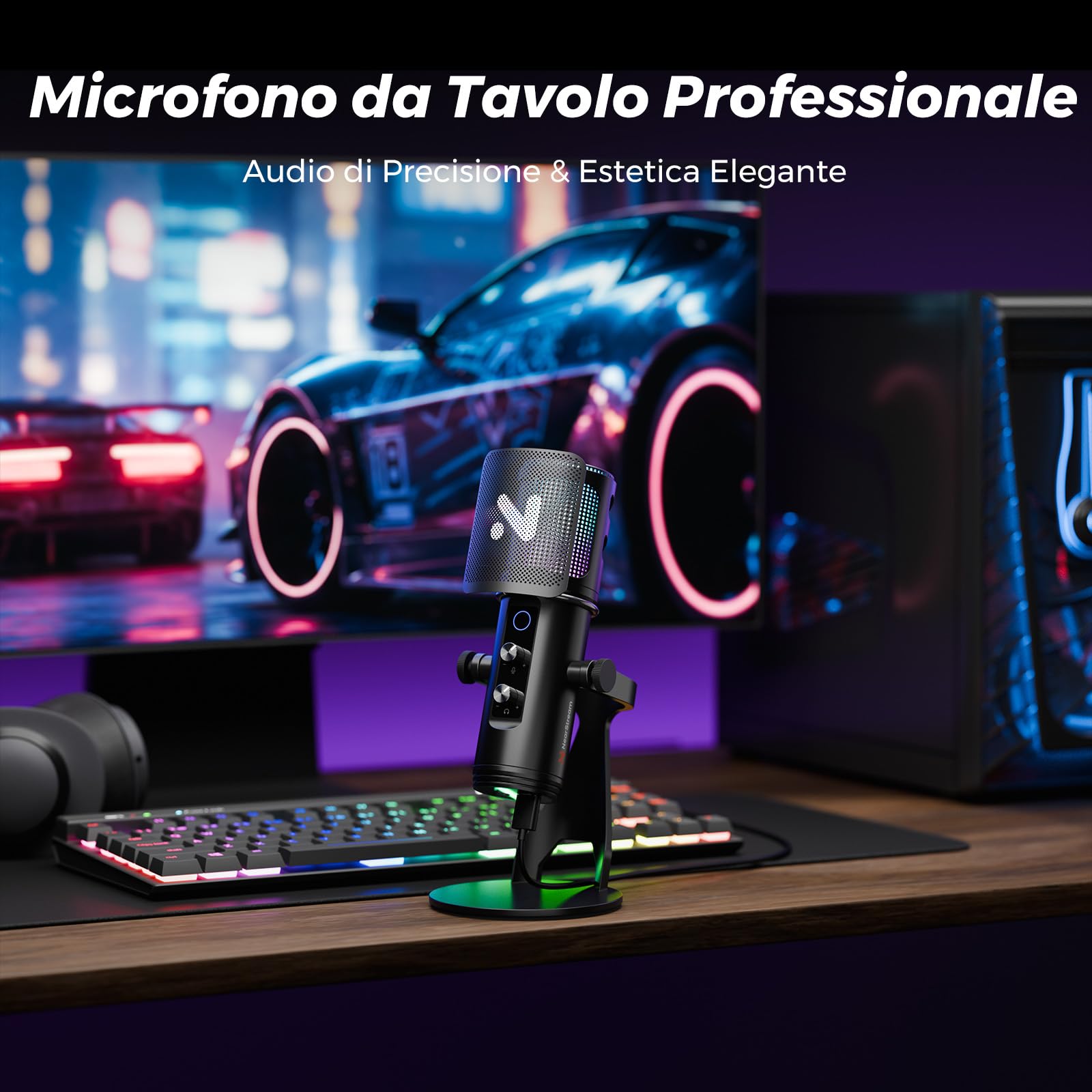 NearStream AM35U Microfono USB Condensatore RGB Streaming