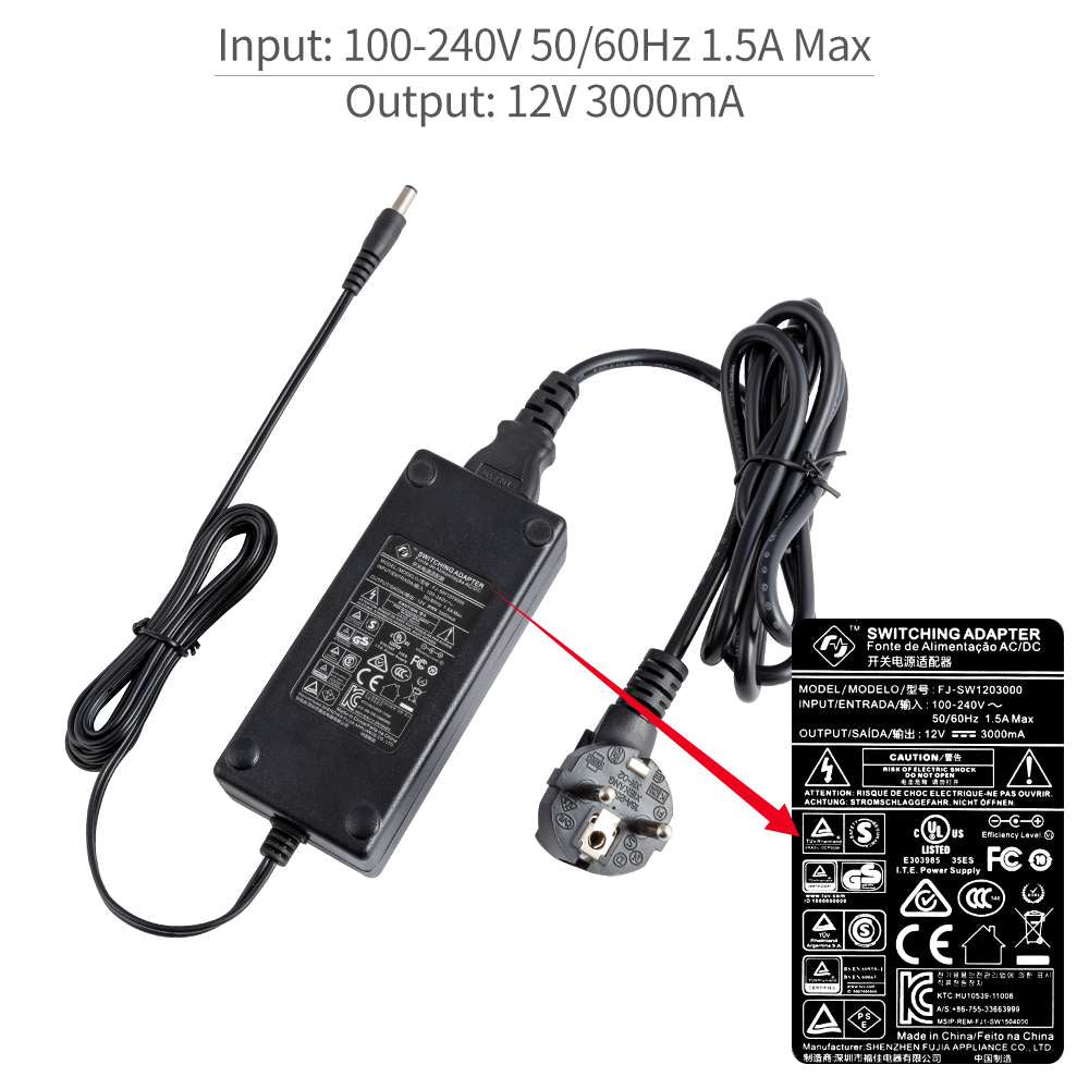 Feelworld 12V 3A Alimentatore Monitor FW279 Spina EU