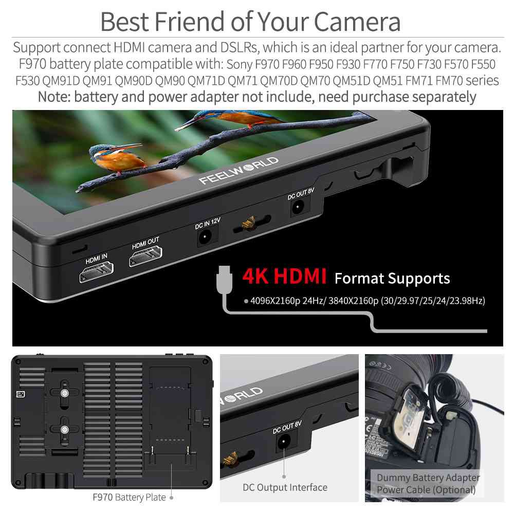 Feelworld LUT7 Pro monitor camera 7" 2200nit touch HDMI