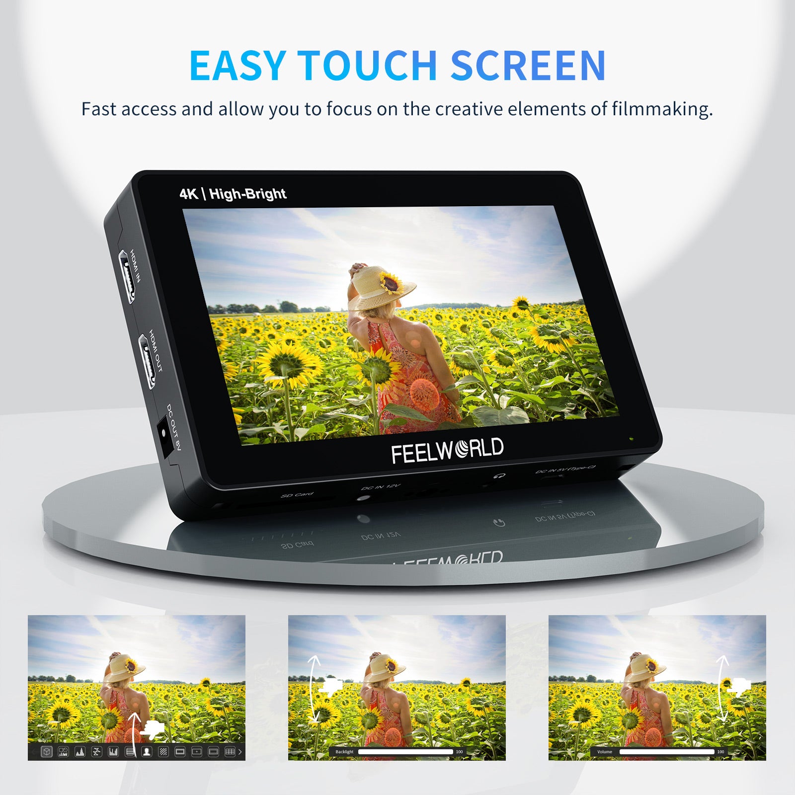 Feelworld F6 PLUSX 5,5" Monitor Camera Touch 1600nit HDMI