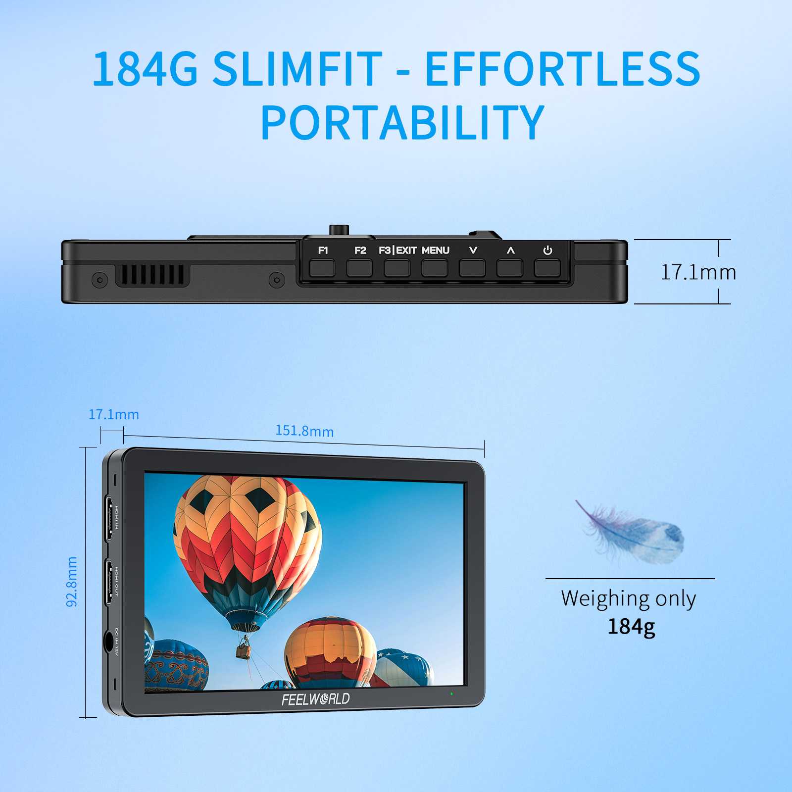 Feelworld T6 monitor camera 6" 4K HDMI IPS alluminio